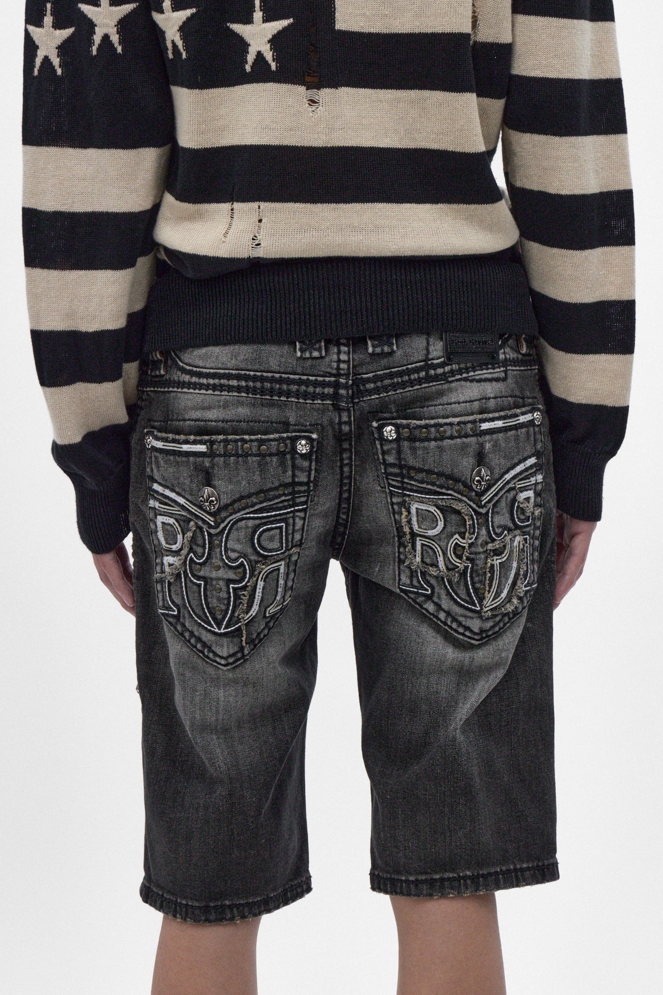 Adan Denim Shorts in Vintage Black - Image 2