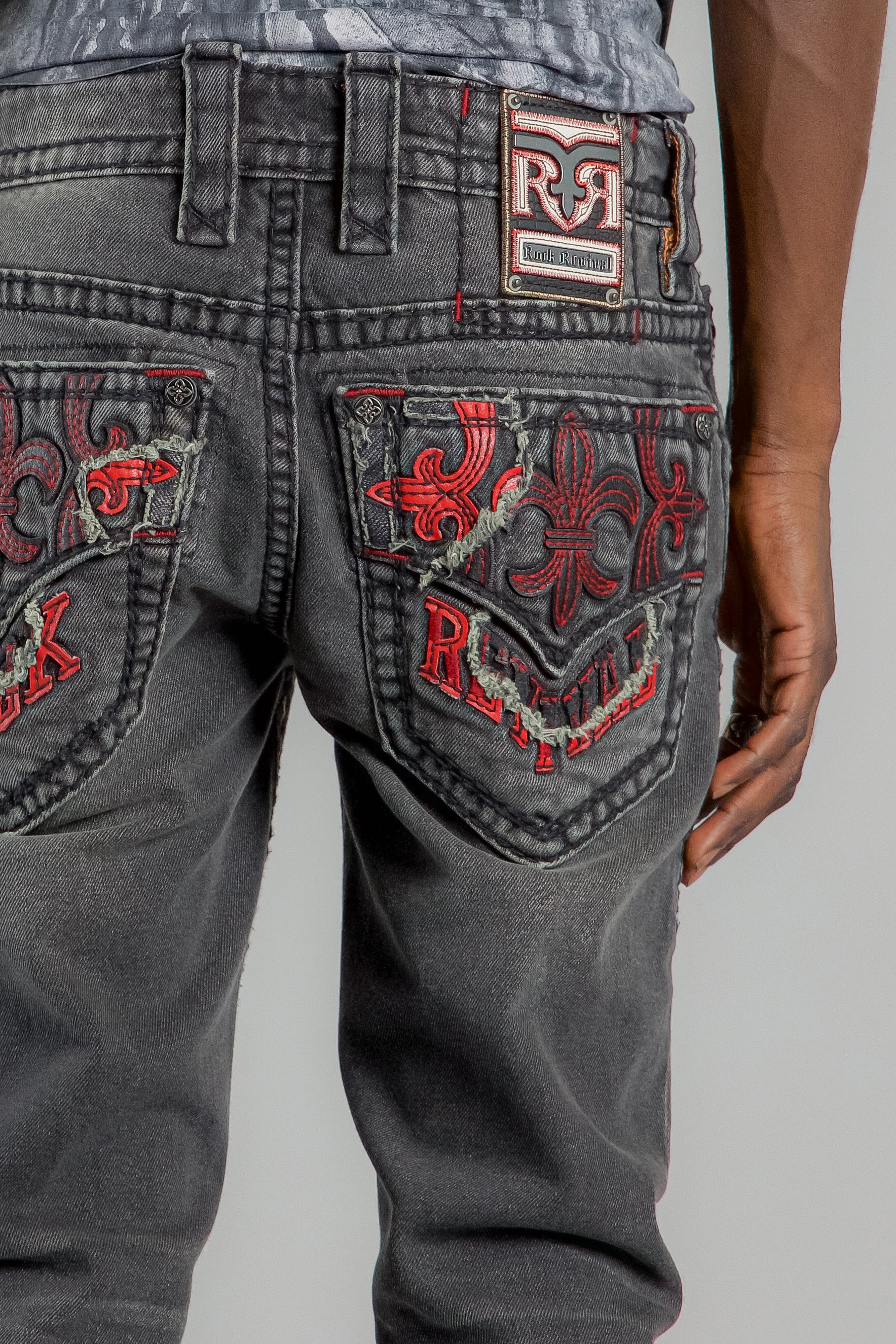 Adriel Alt Straight Jeans in Black