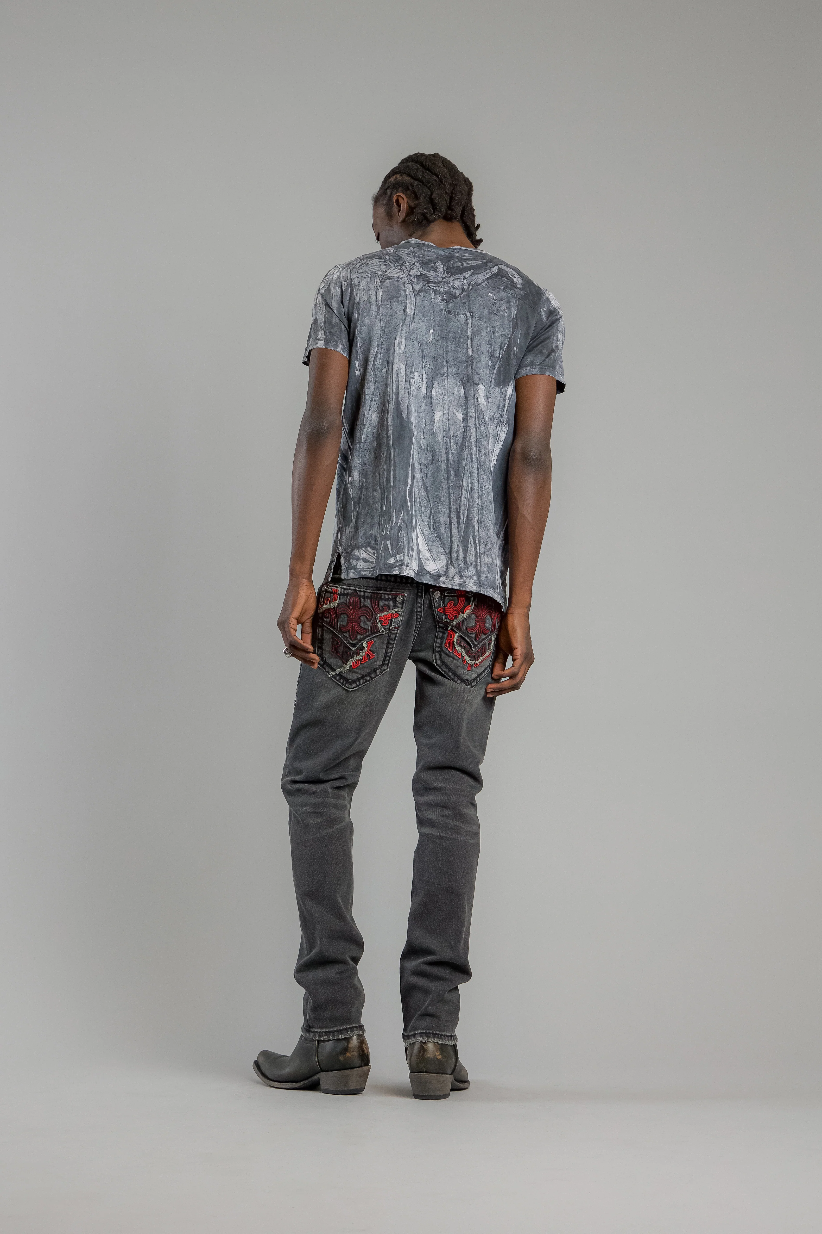 Adriel Alt Straight Jeans in Black - Image 3