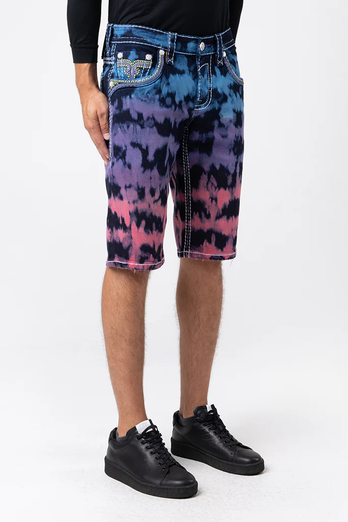 Armie Denim Shorts in Tye Die Blue - Image 8