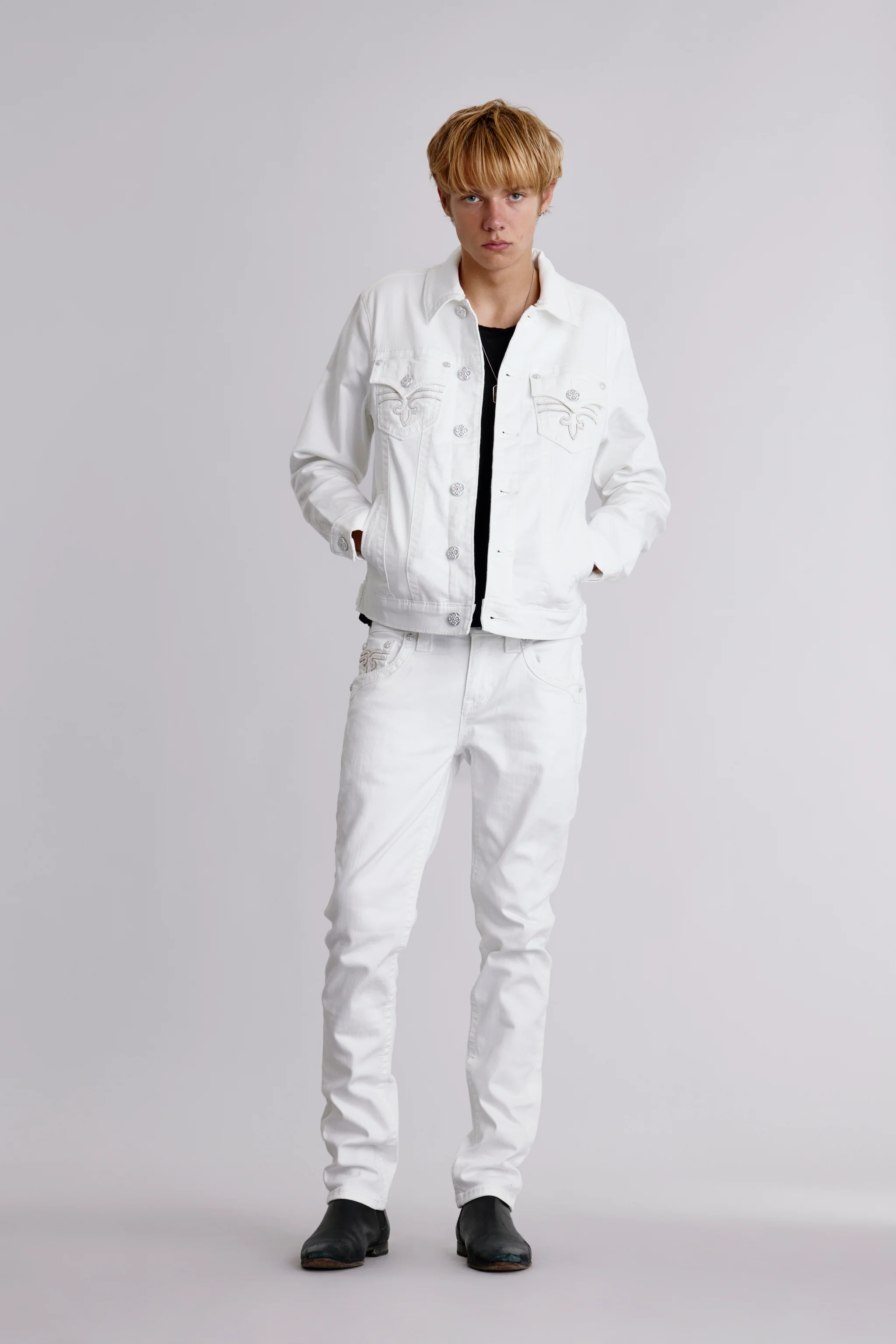 Arther Alt Straight Jeans in White - Image 3