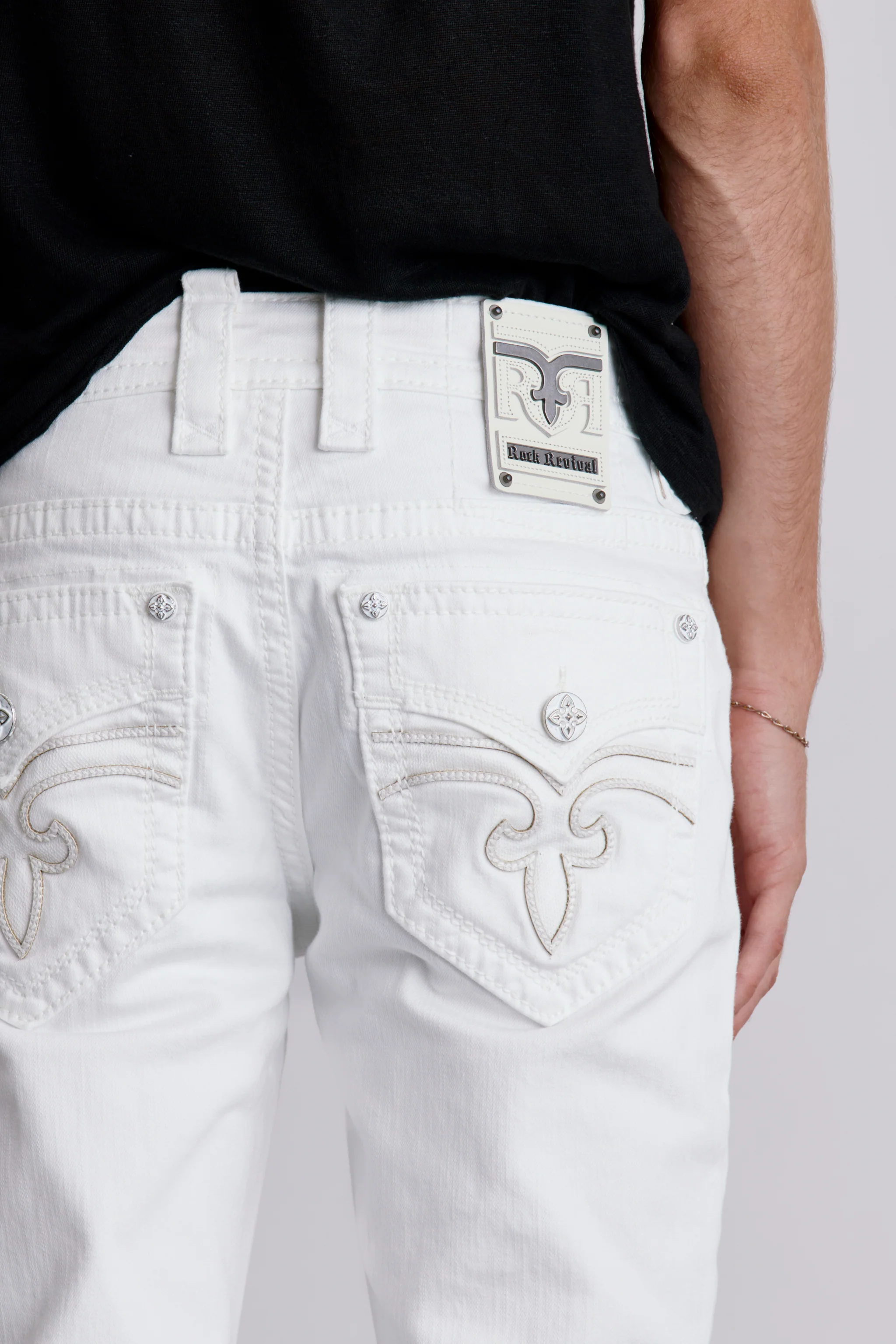 Arther Alt Straight Jeans in White - Image 4