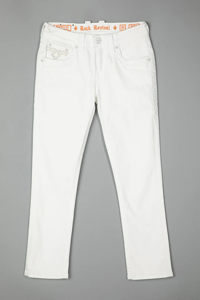 Arther Alt Straight Jeans in White - Image 7