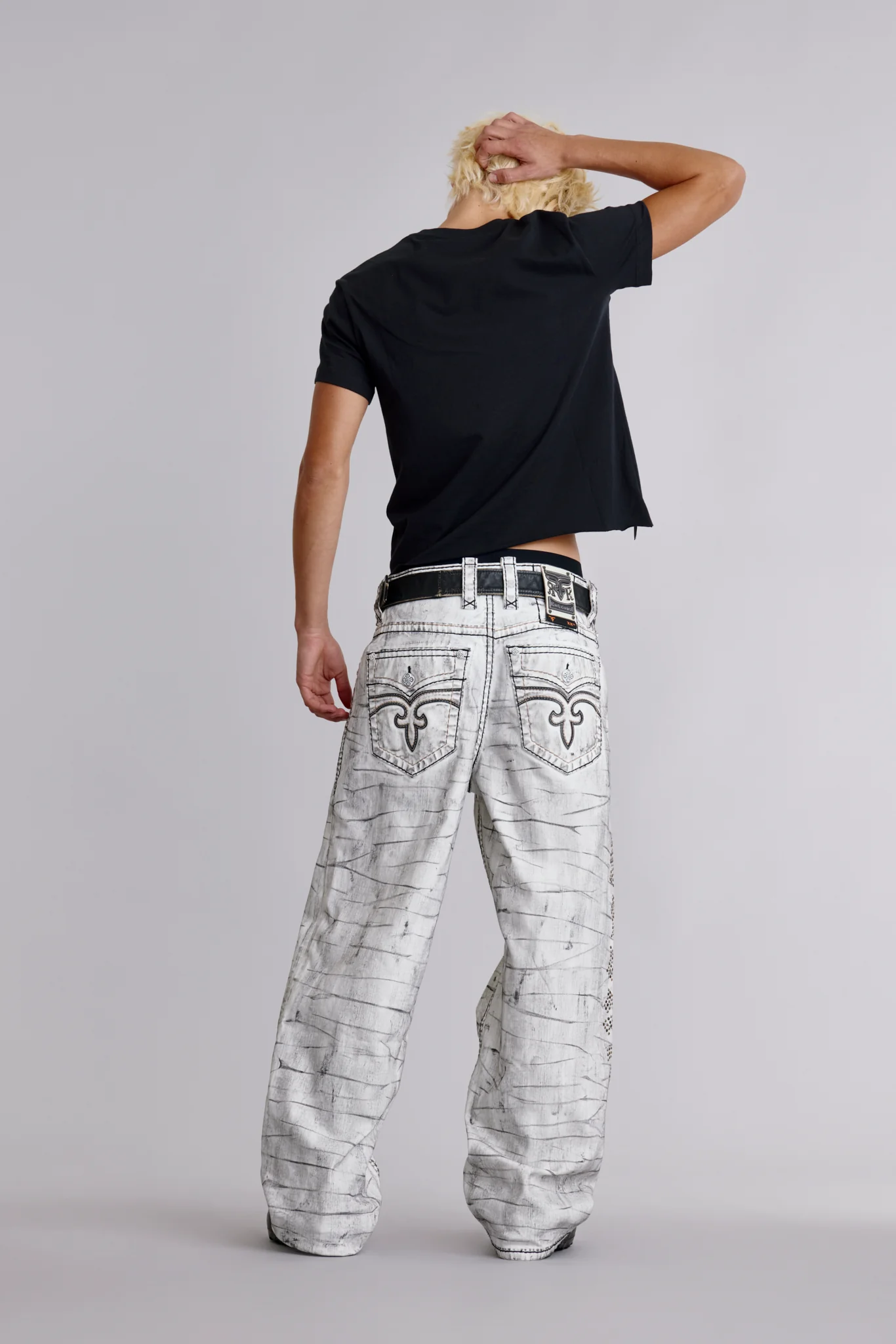 Arther Baggy 3 Jeans in Fracture White - Image 4