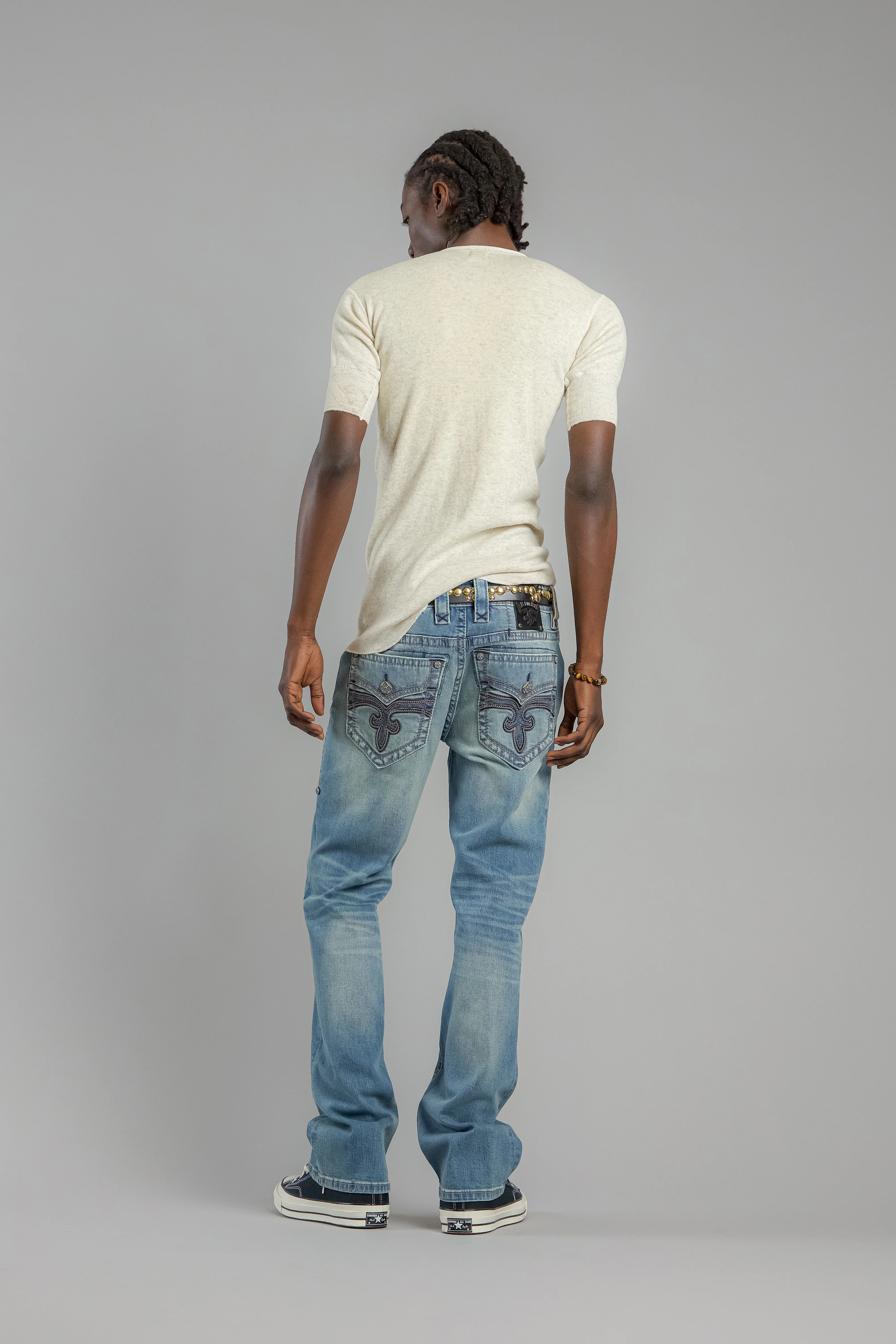 Arther Bootcut Jeans in Light Blue - Image 3