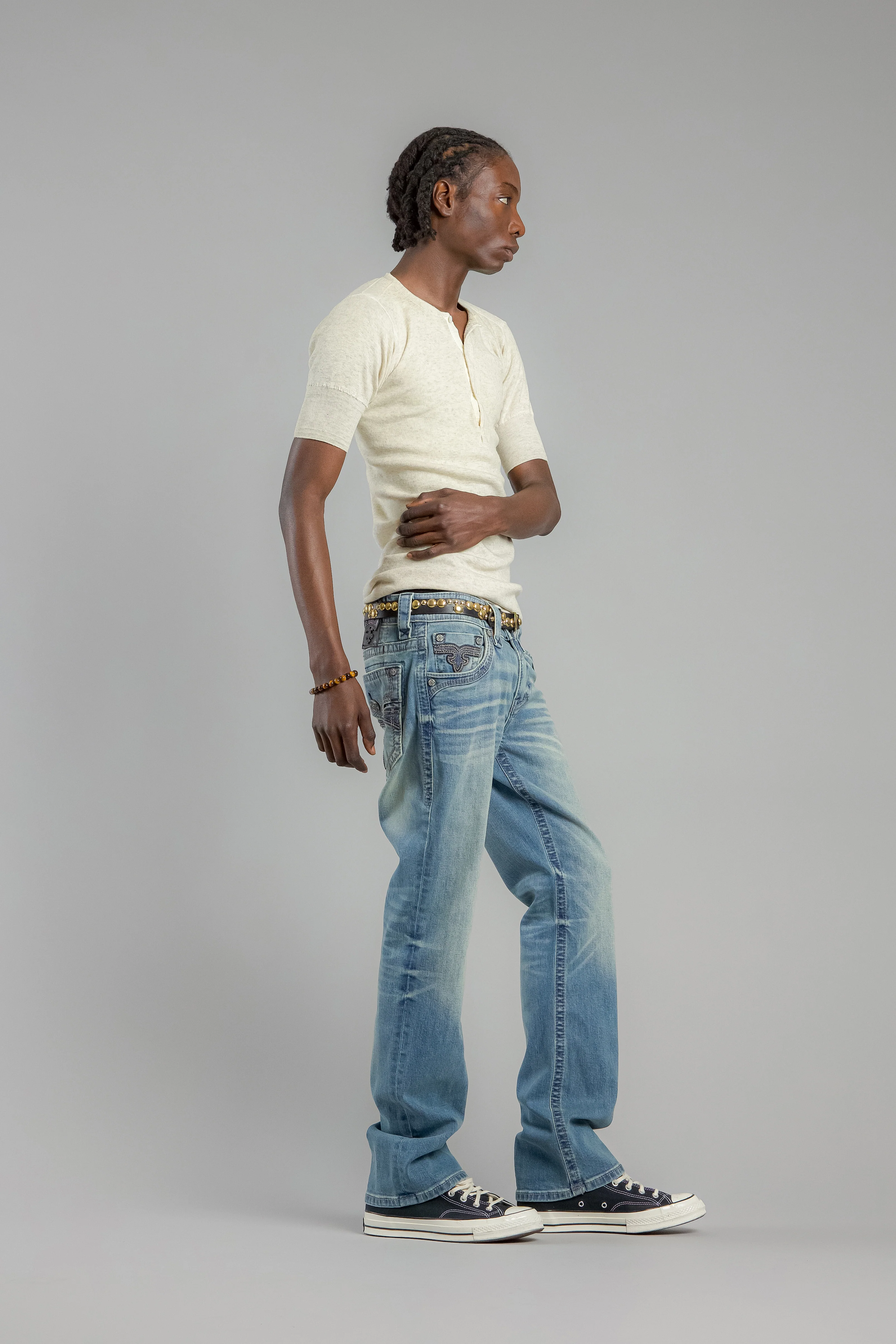 Arther Bootcut Jeans in Light Blue - Image 4