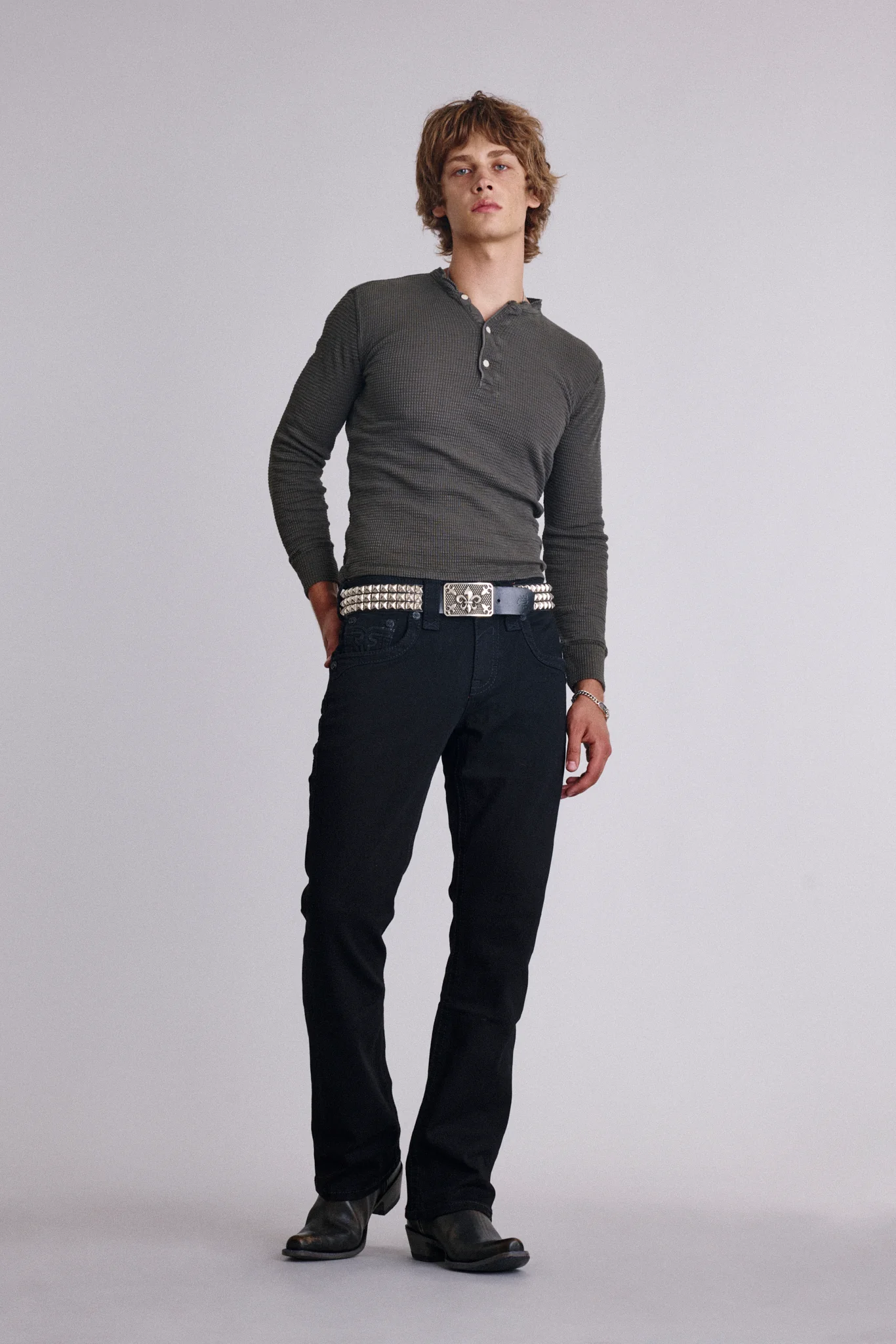Arther Bootcut in Black/Black