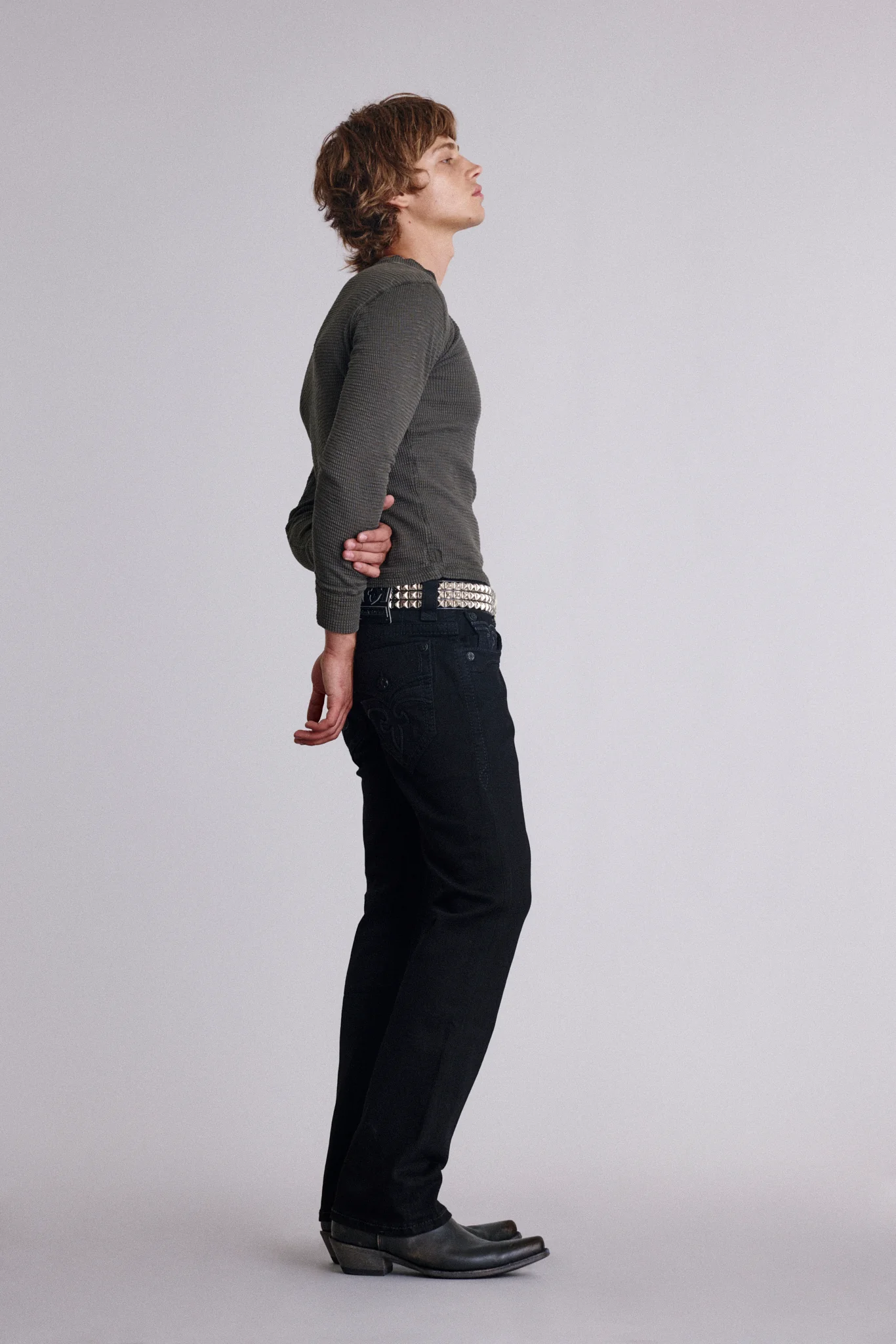 Arther Bootcut in Black/Black - Image 3