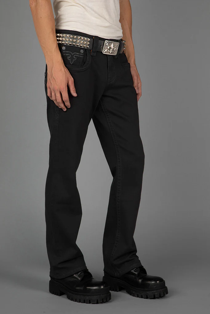 Arther Bootcut in Black/Black - Image 5