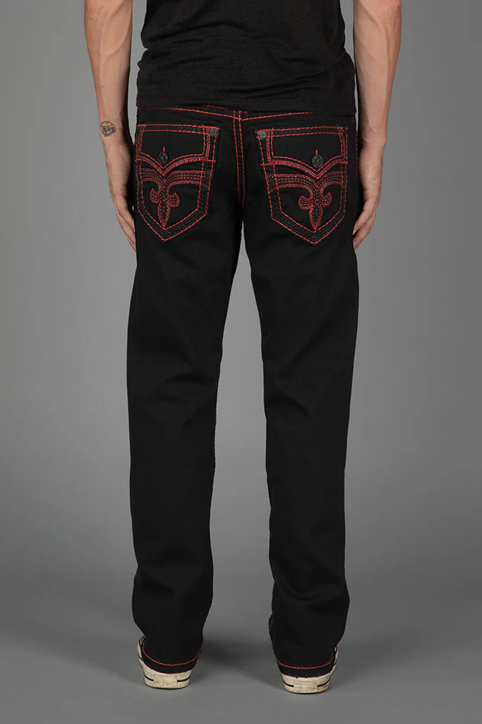 Arther Bootcut in Black/Red - Image 3