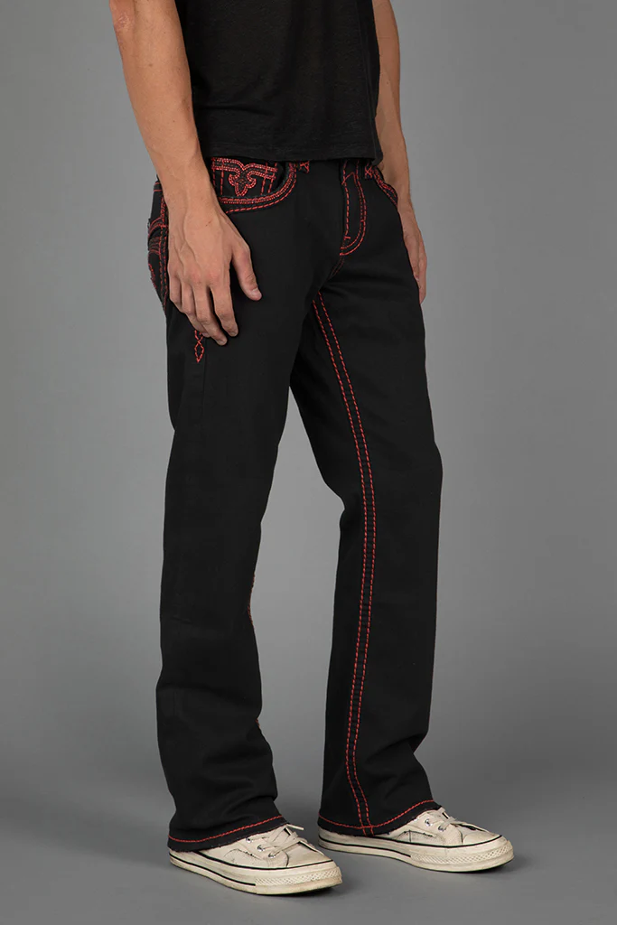 Arther Bootcut in Black/Red - Image 4