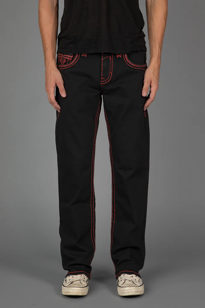 Arther Bootcut in Black/Red - Image 5