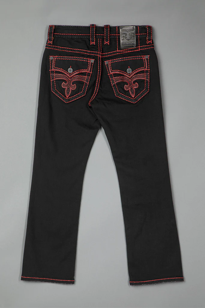 Arther Bootcut in Black/Red - Image 6