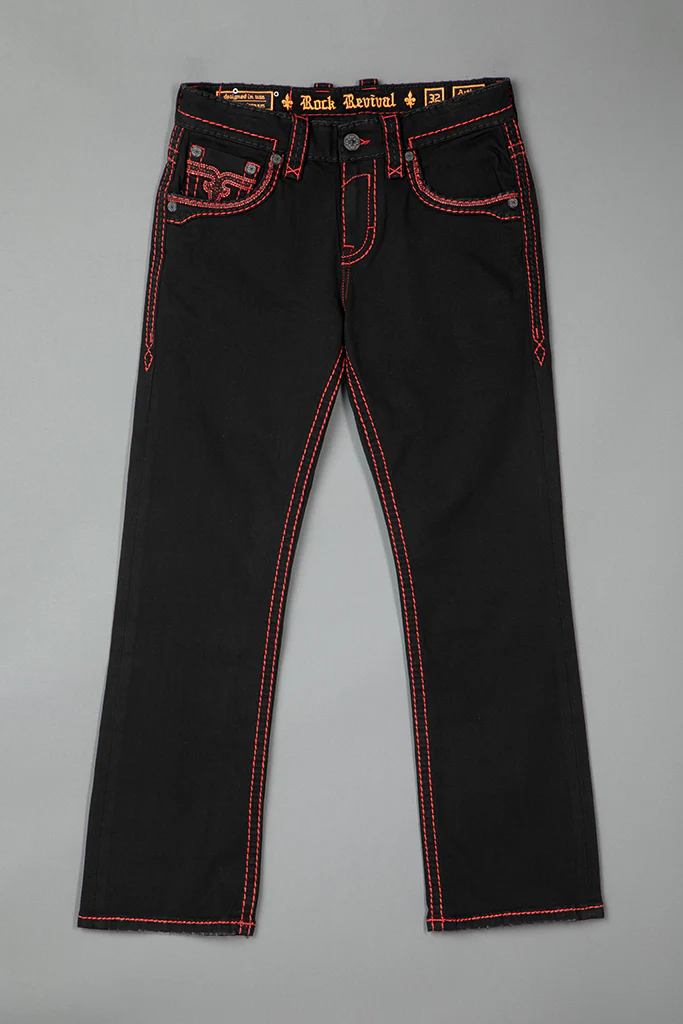 Arther Bootcut in Black/Red - Image 7