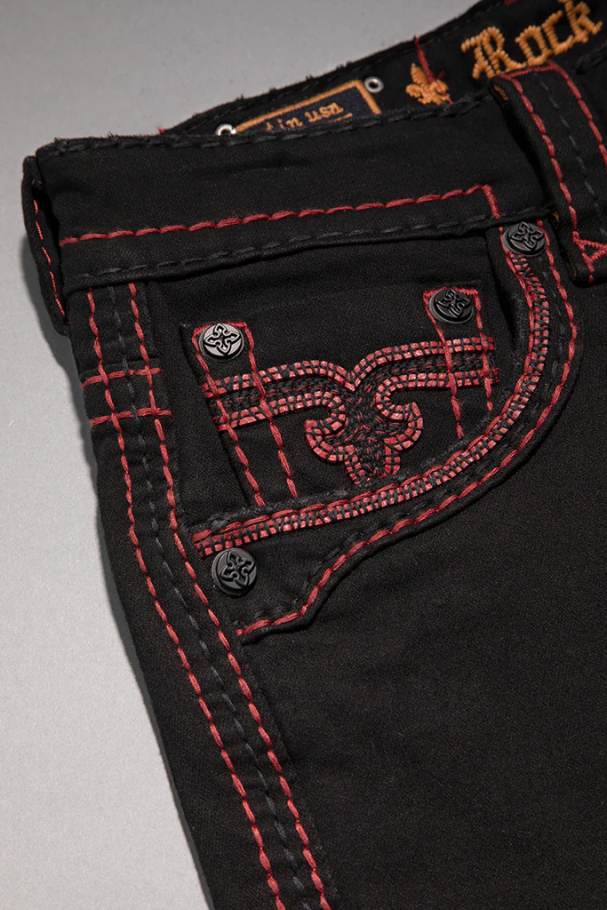 Arther Bootcut in Black/Red - Image 9