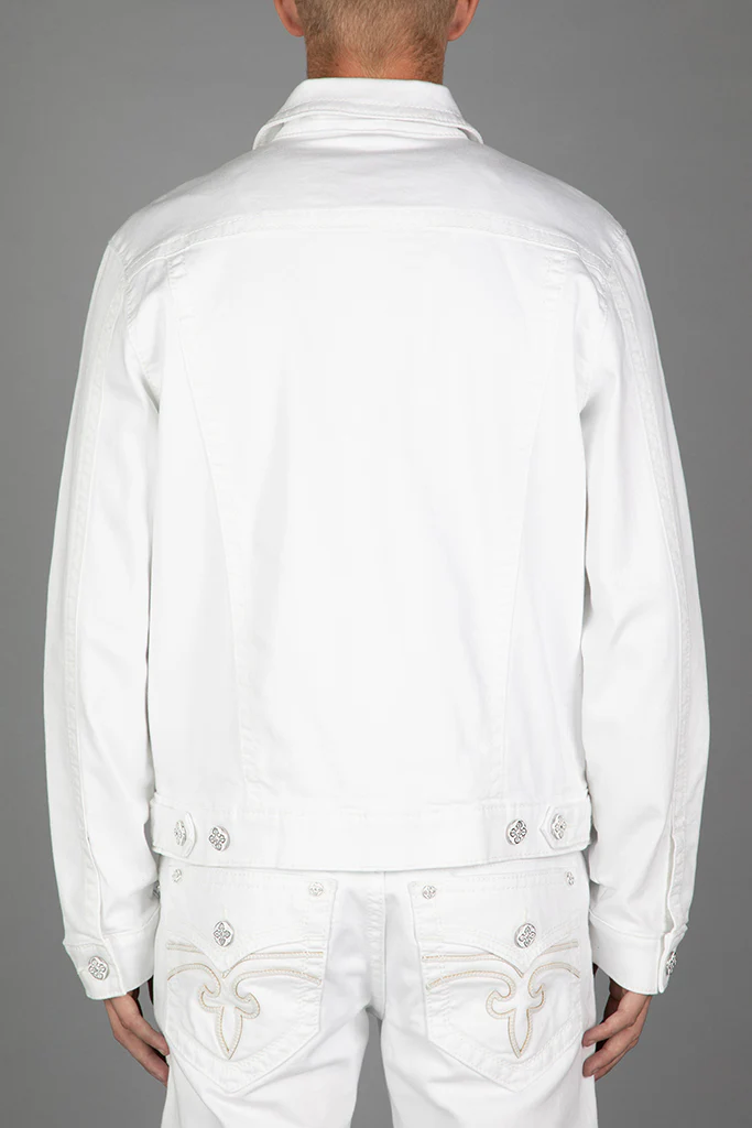 Arther Denim Jacket in White - Image 3
