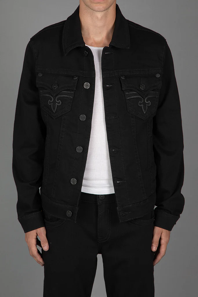 Arther Denim Jacket in Black - Image 5