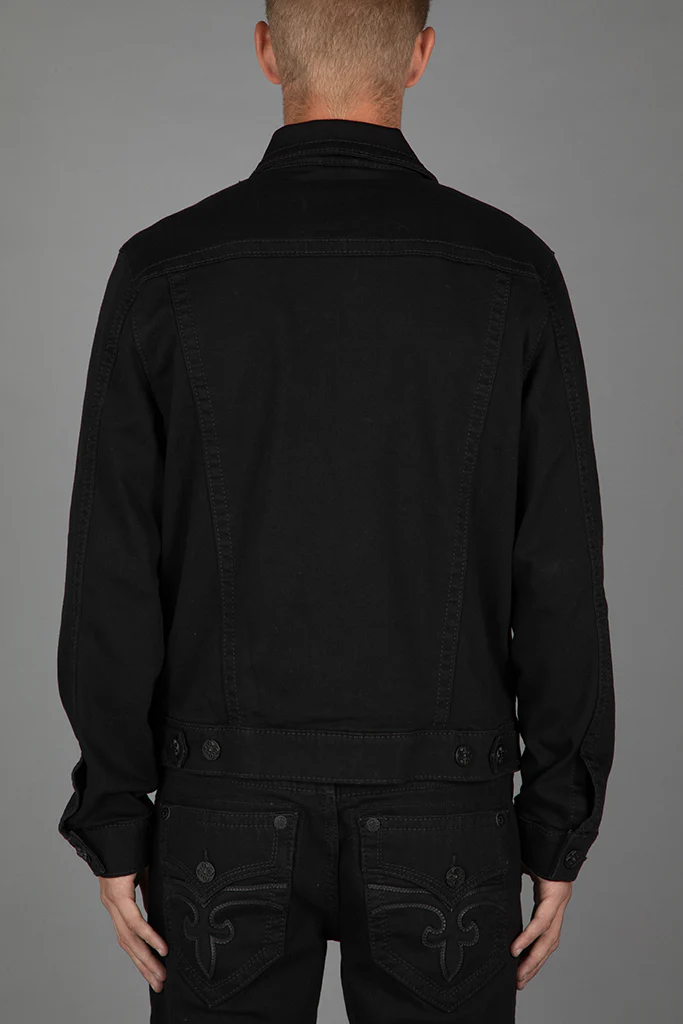 Arther Denim Jacket in Black - Image 6