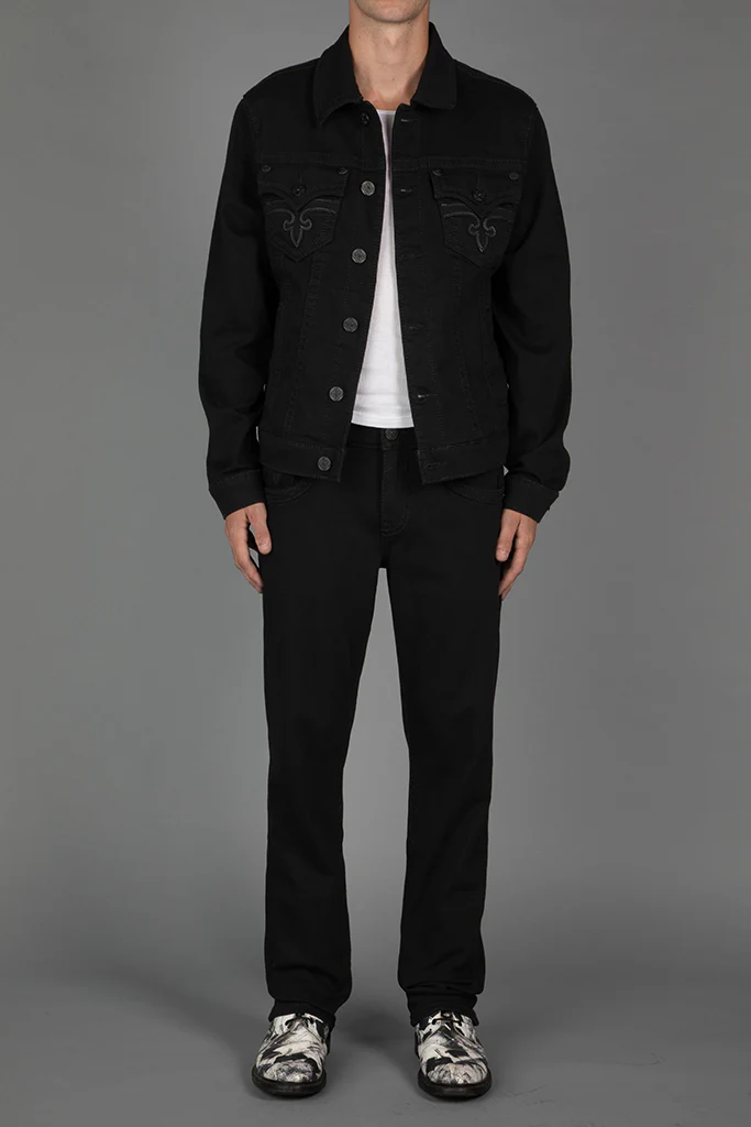 Arther Denim Jacket in Black - Image 7