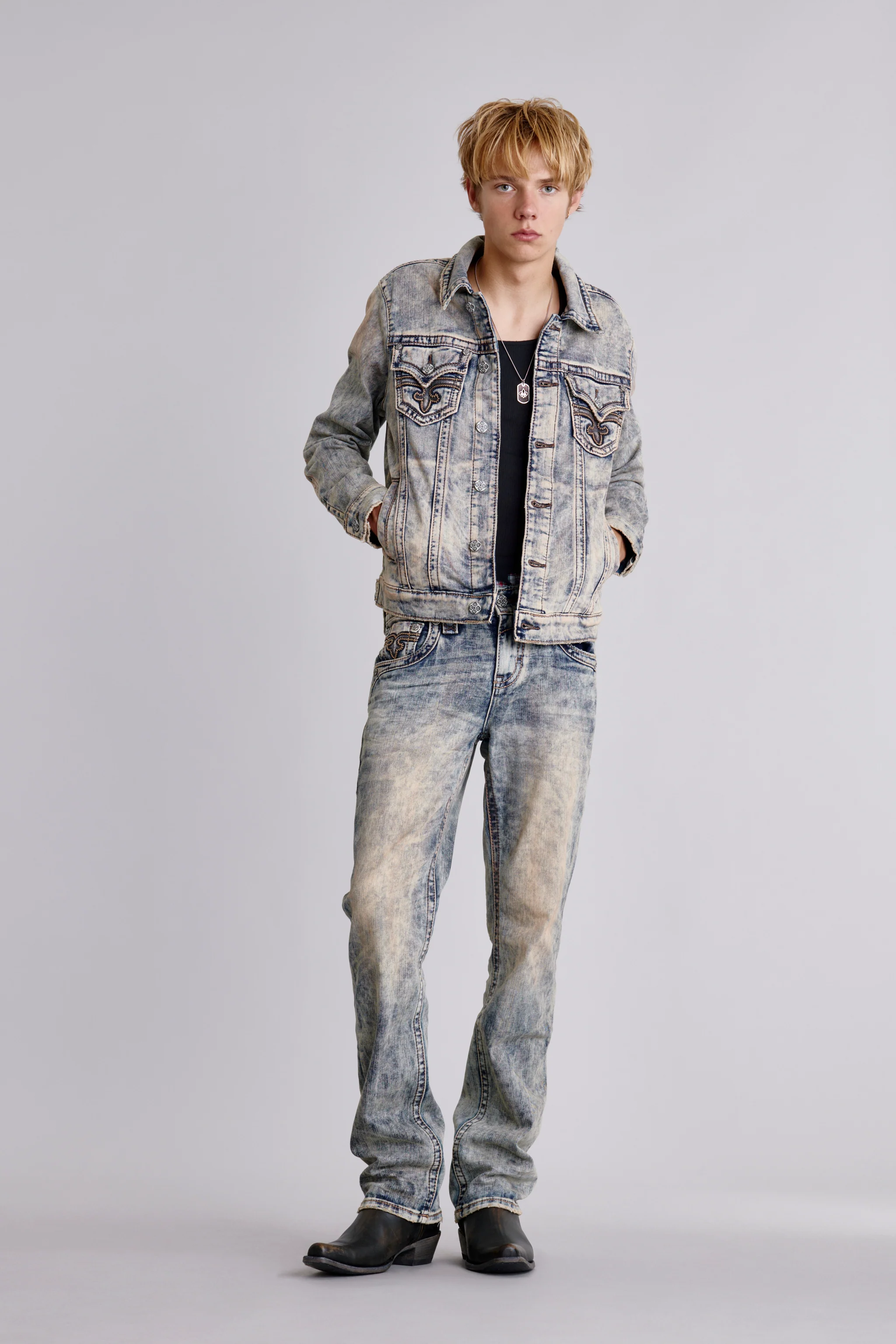 Arther Denim Jacket in Storm