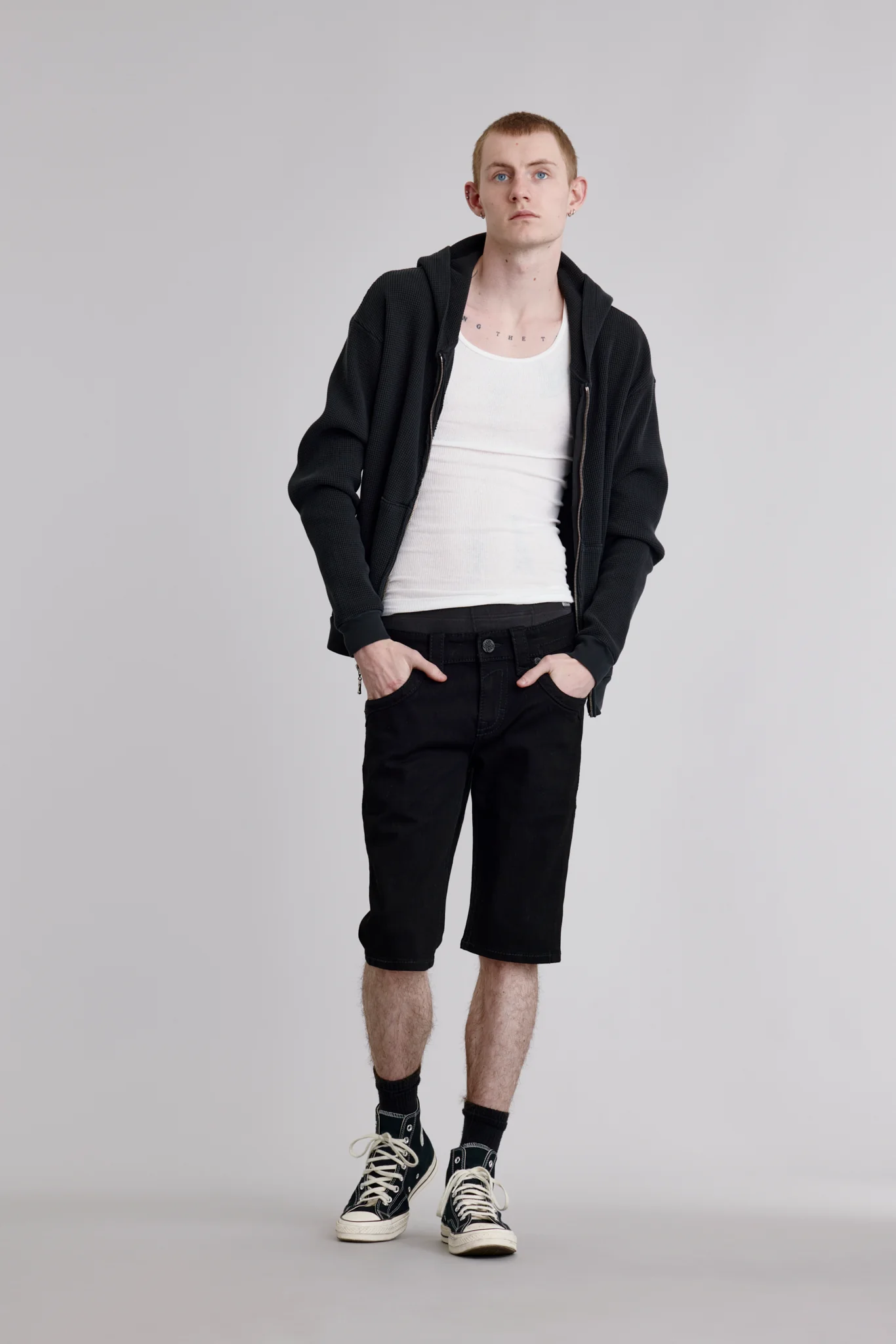 Arther Denim Shorts in Black