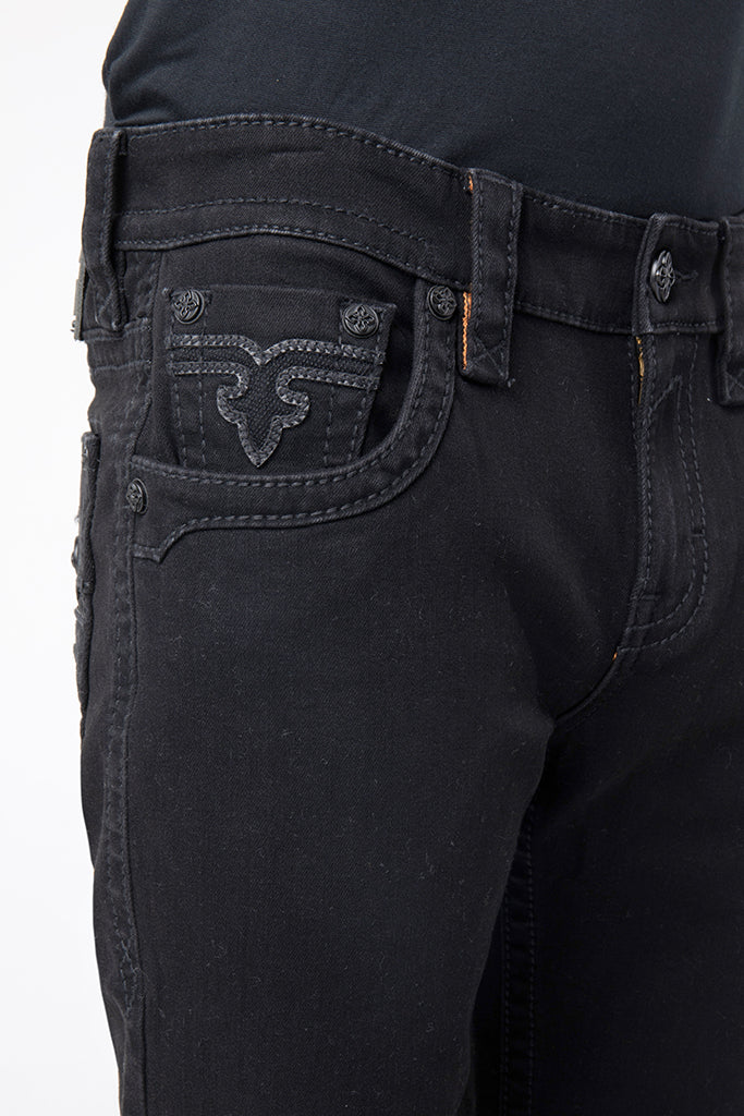 Arther Denim Shorts in Black - Image 10
