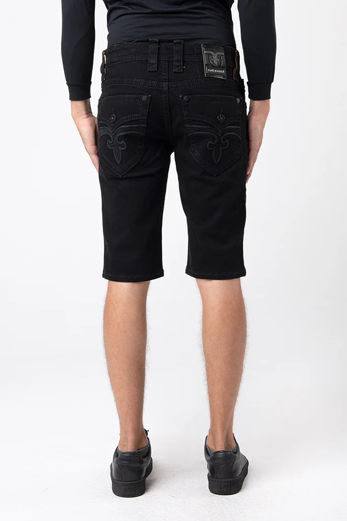 Arther Denim Shorts in Black - Image 6