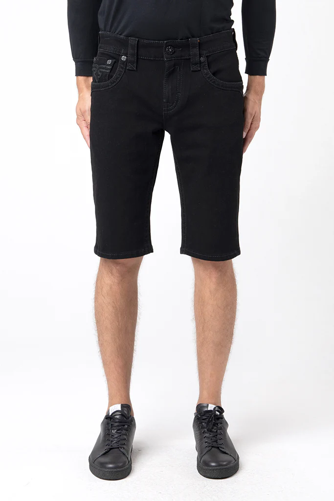 Arther Denim Shorts in Black - Image 8