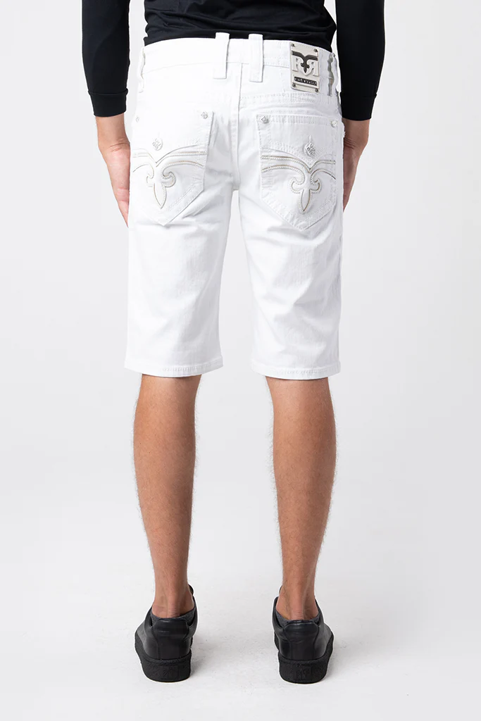 Arther Denim Shorts in White - Image 6