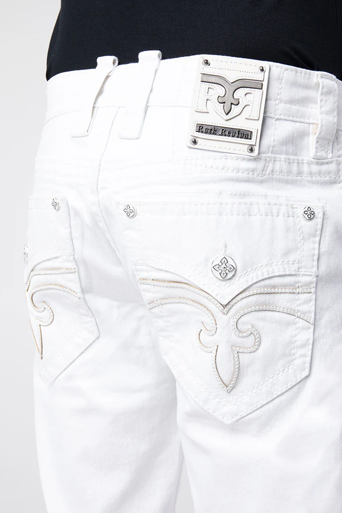 Arther Denim Shorts in White - Image 9