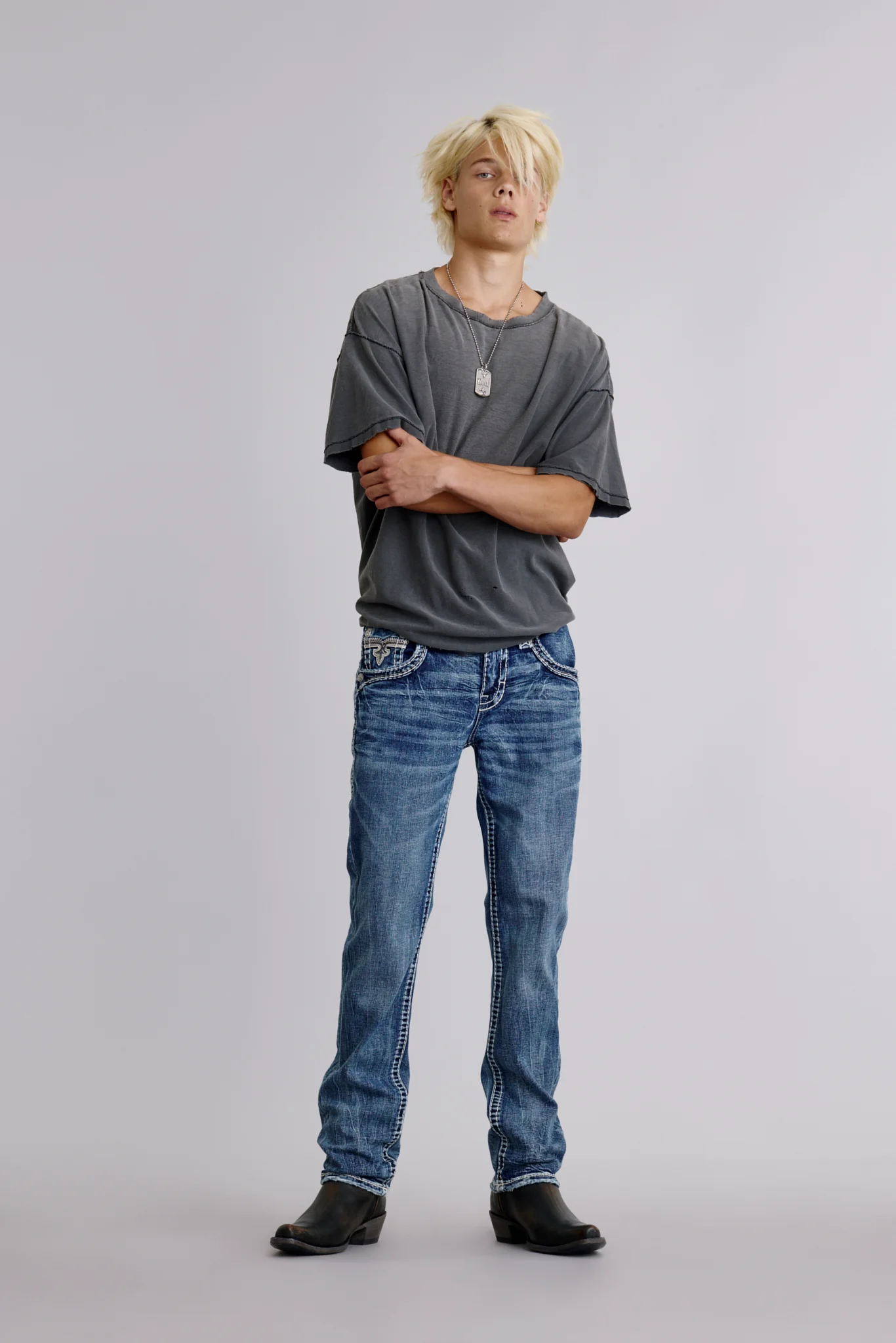 Arther Straight Jeans in Medium Blue - Image 5