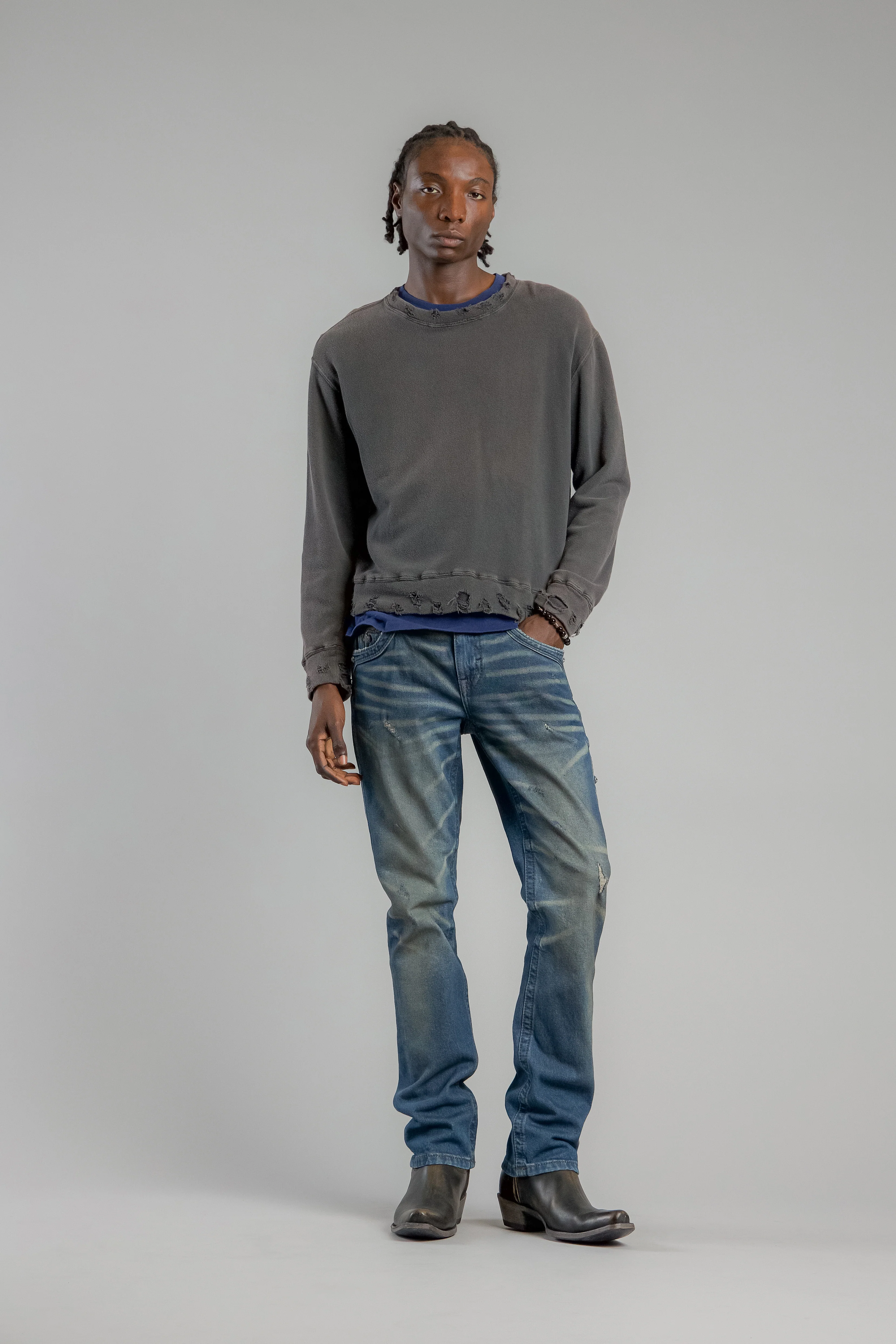 Arther Straight Jeans in Vintage Blue