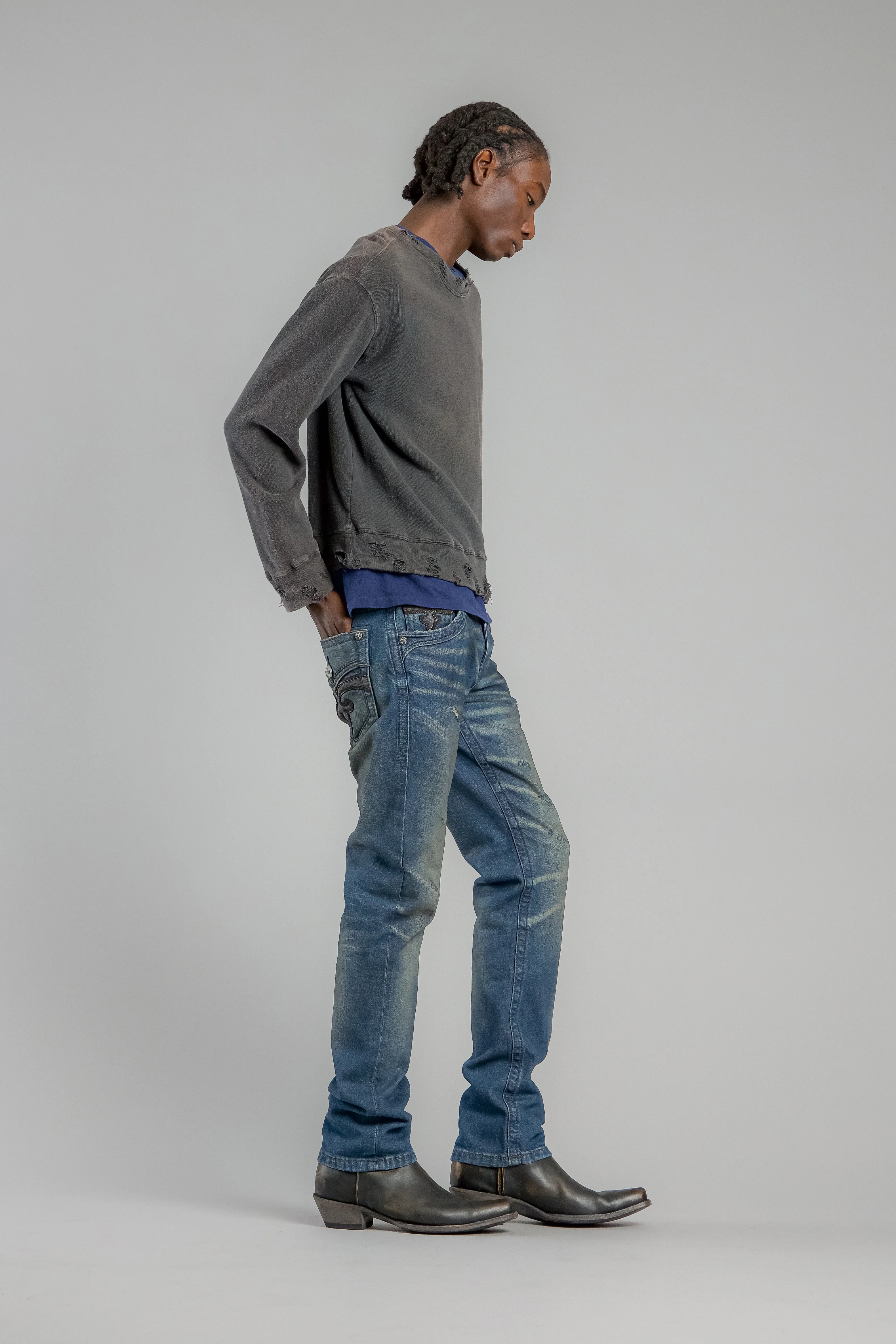 Arther Straight Jeans in Vintage Blue - Image 4