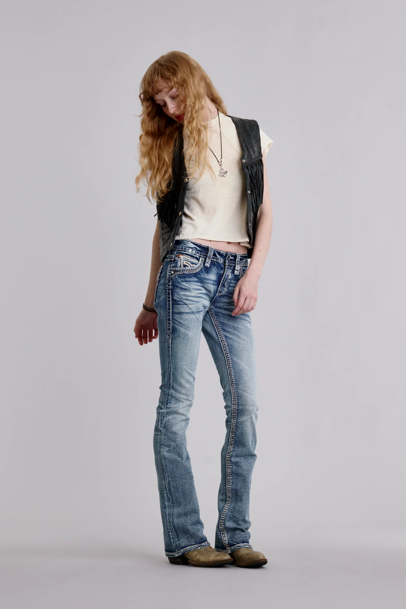 Asha Bootcut Jeans in Medium Blue - Image 3