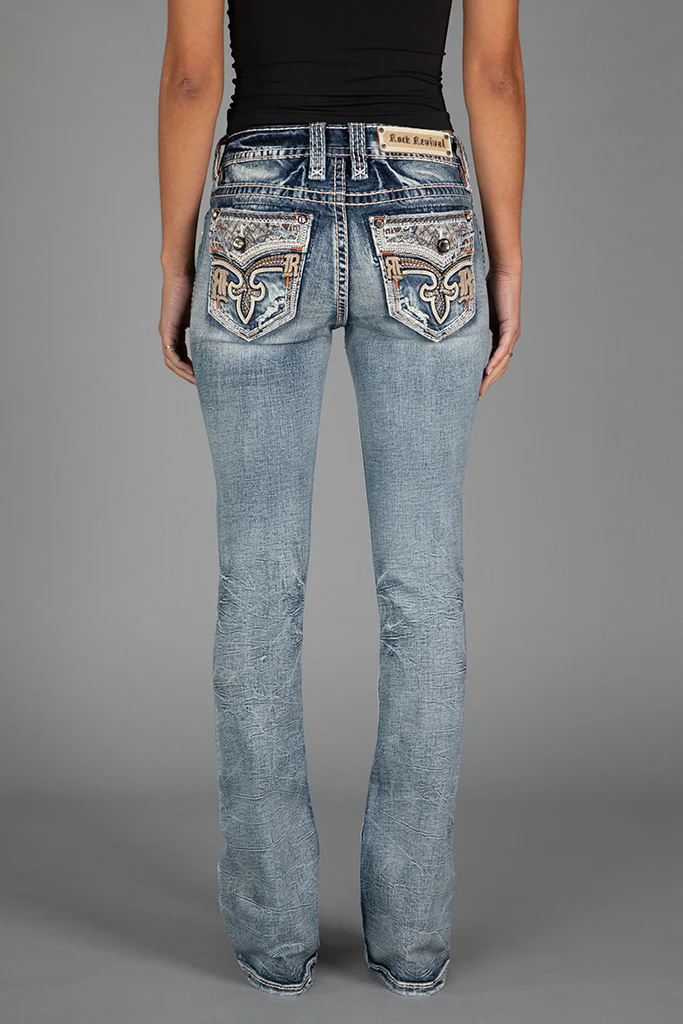 Asha Bootcut Jeans in Medium Blue - Image 9
