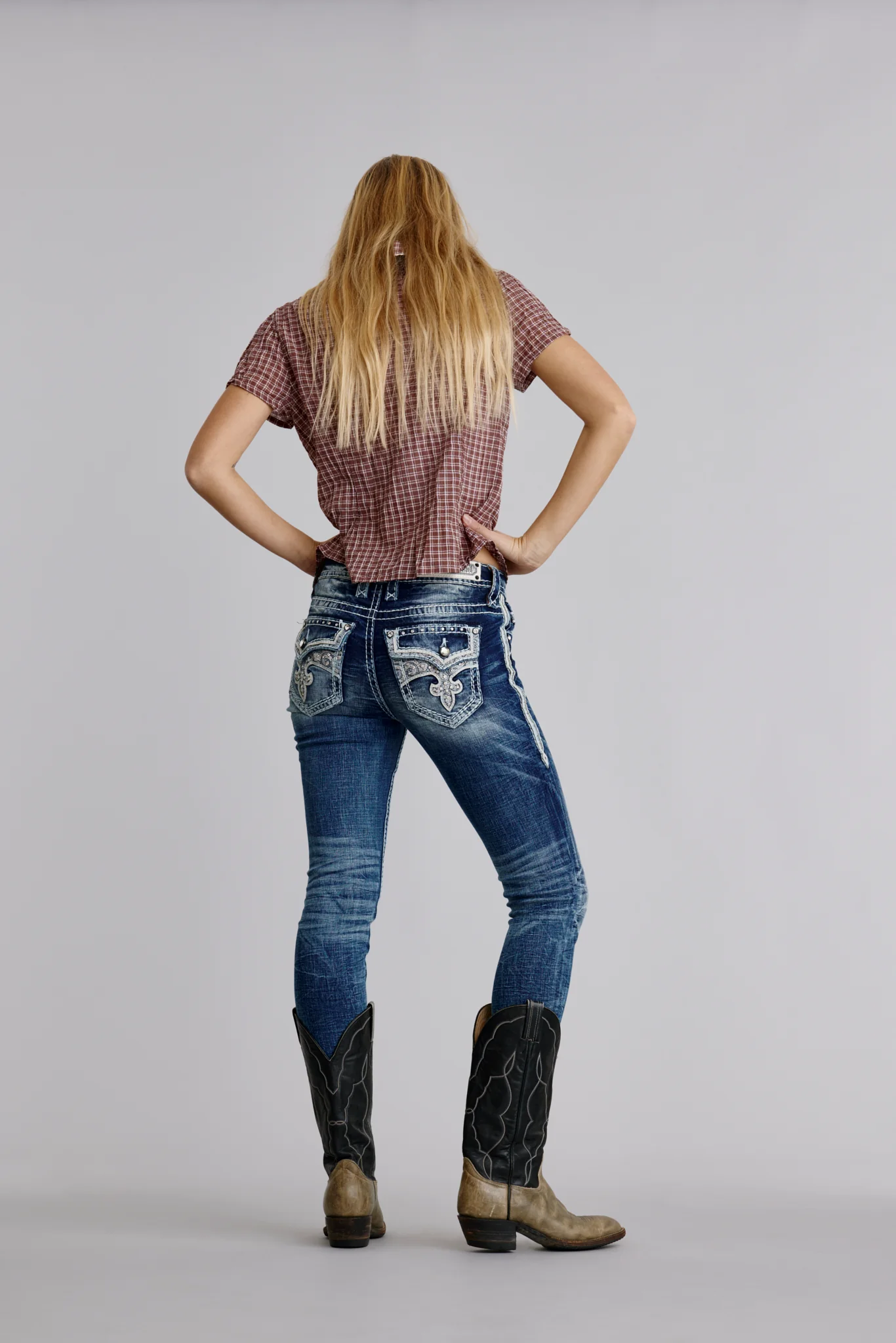 Bambi Skinny Jeans in Medium Blue - Image 3
