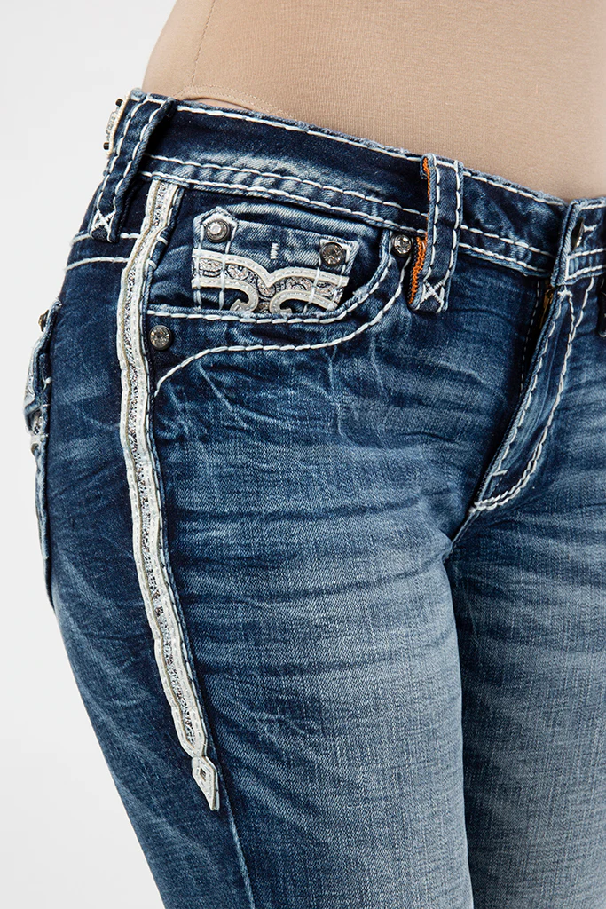 Bambi Skinny Jeans in Medium Blue - Image 9