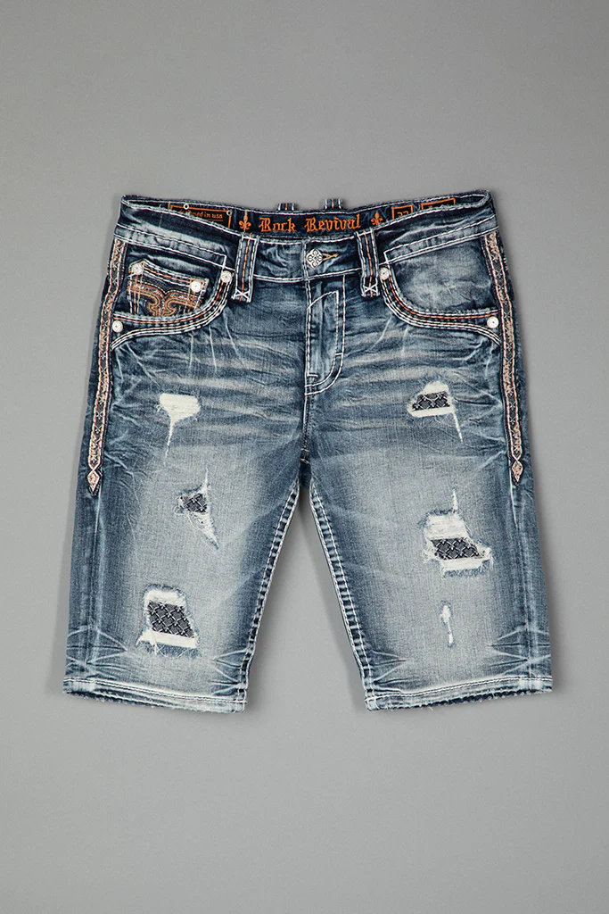 Baxter Denim Shorts in Medium Blue - Image 5