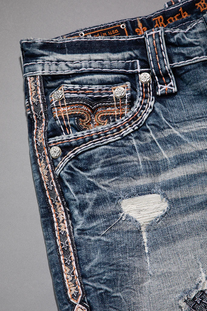 Baxter Denim Shorts in Medium Blue - Image 7