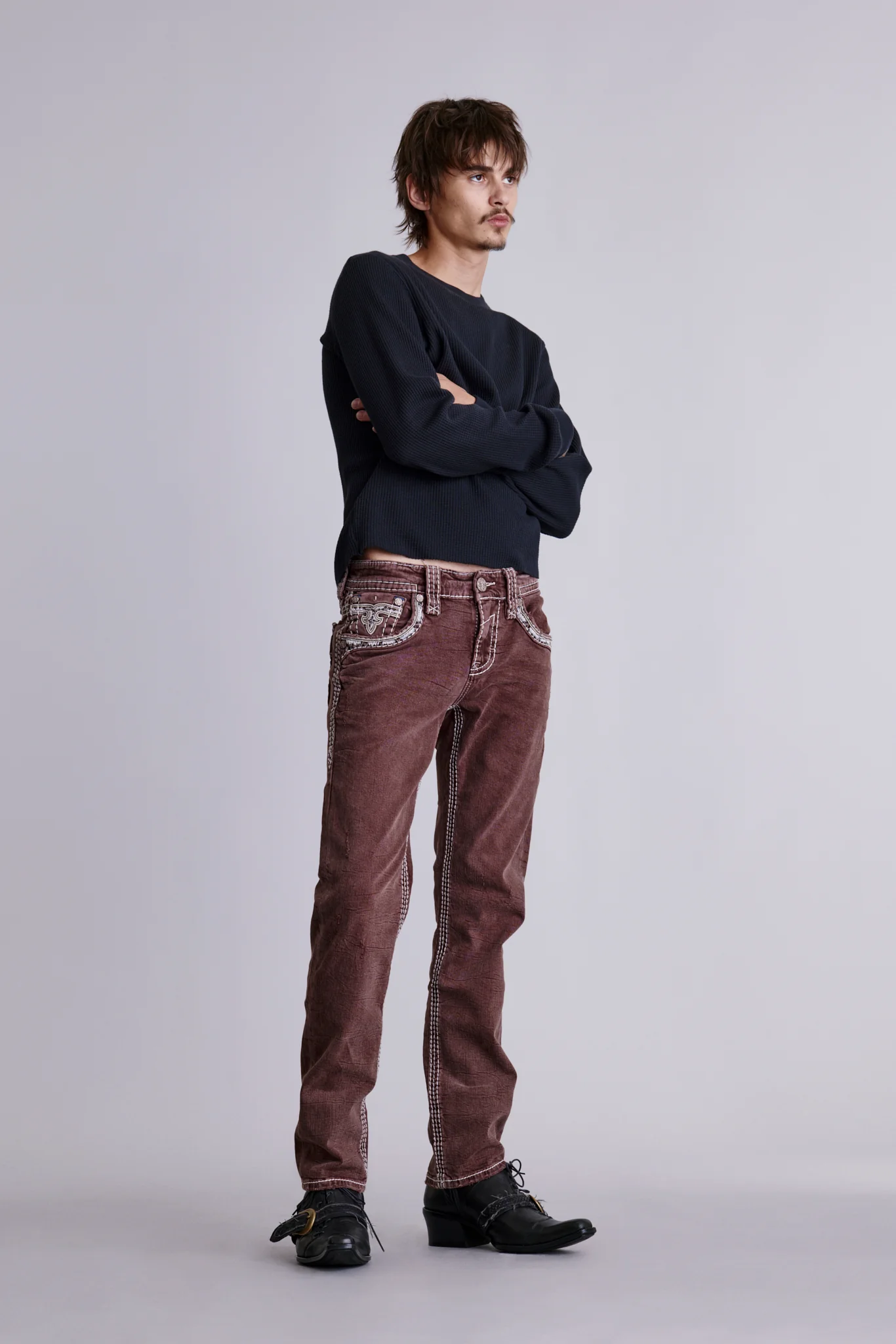 Bayley Straight Jeans in Brown - Image 2