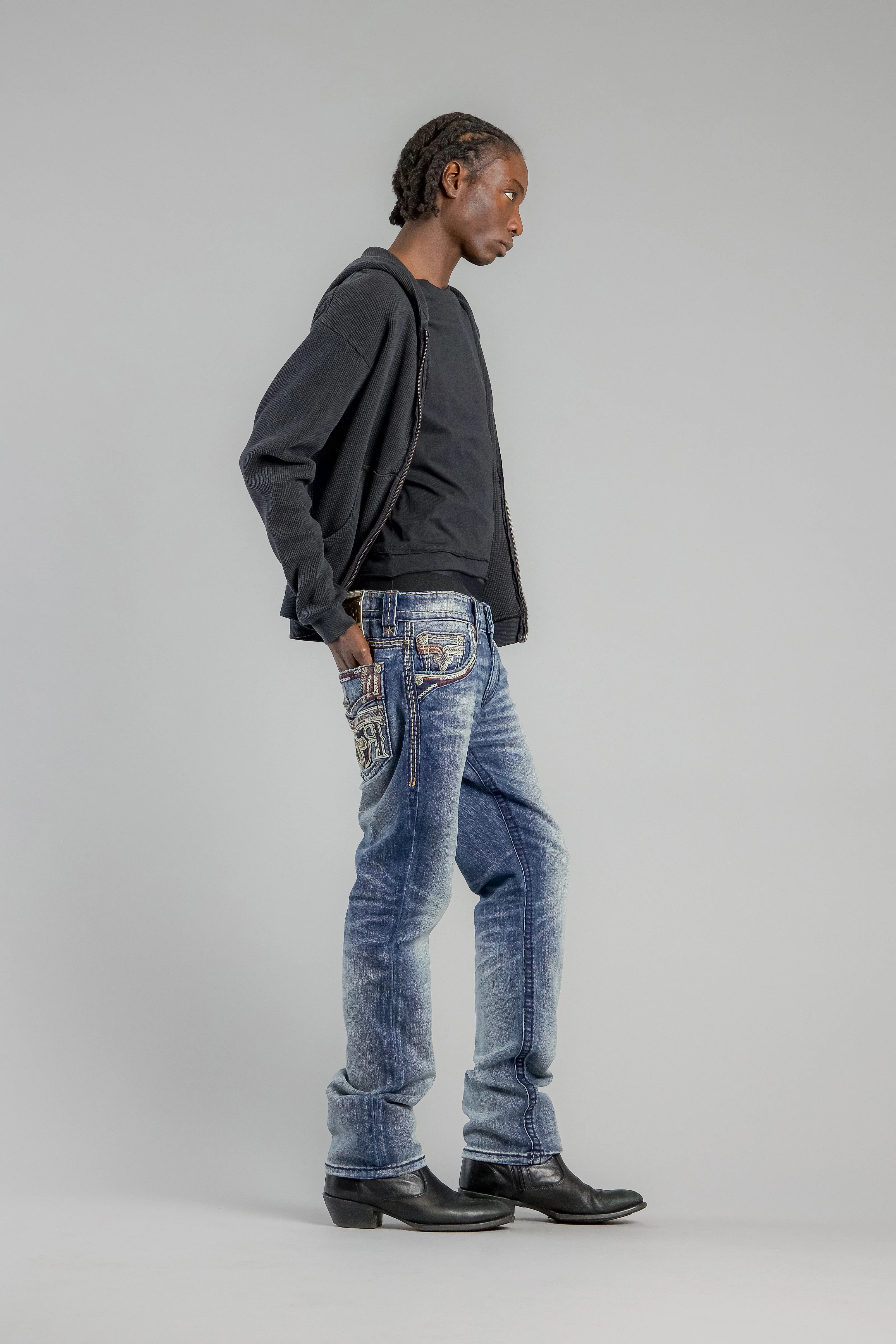 Bexton Straight Jeans in Vintage Blue - Image 4