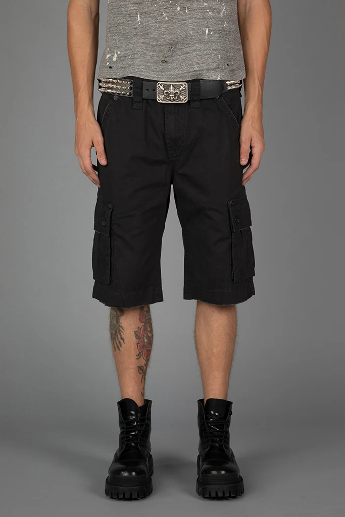 Black Cargo Shorts - Image 3