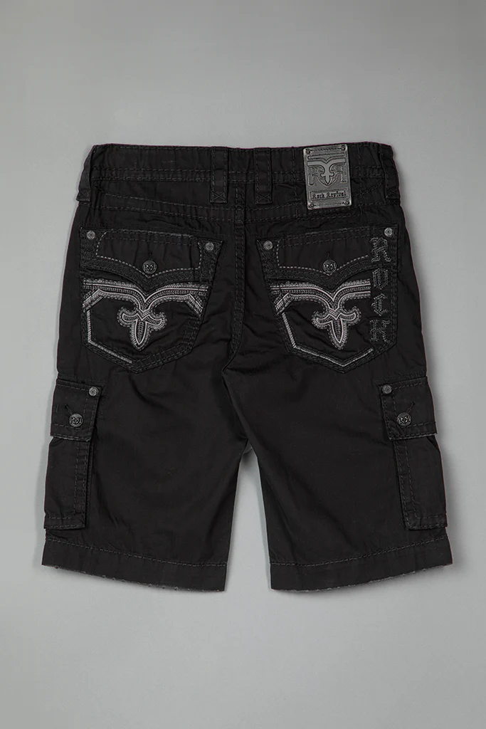 Black Cargo Shorts - Image 4