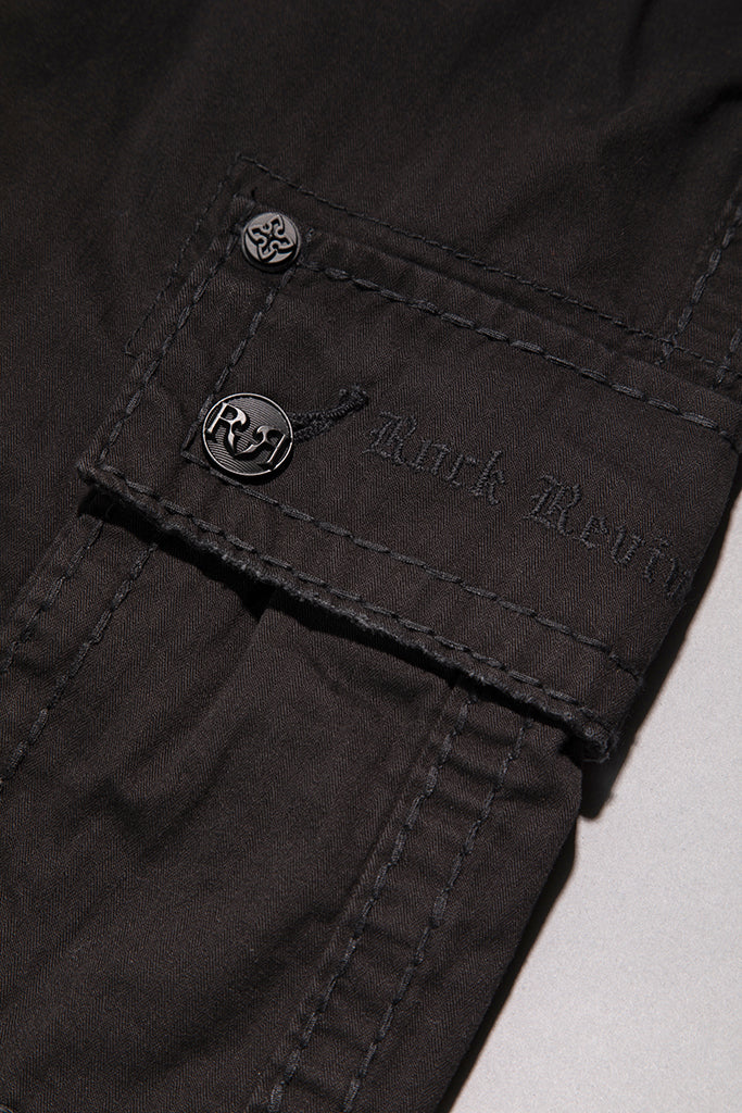 Black Cargo Shorts - Image 8