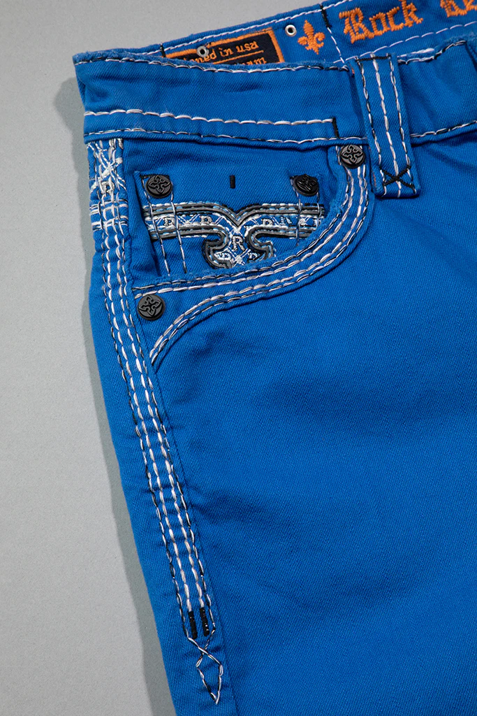Brayen Denim Shorts in Royal Blue - Image 8