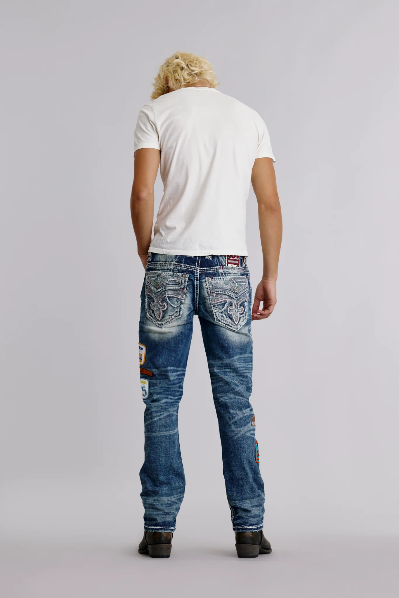 Brayen Straight Jeans in Medium Blue - Image 2