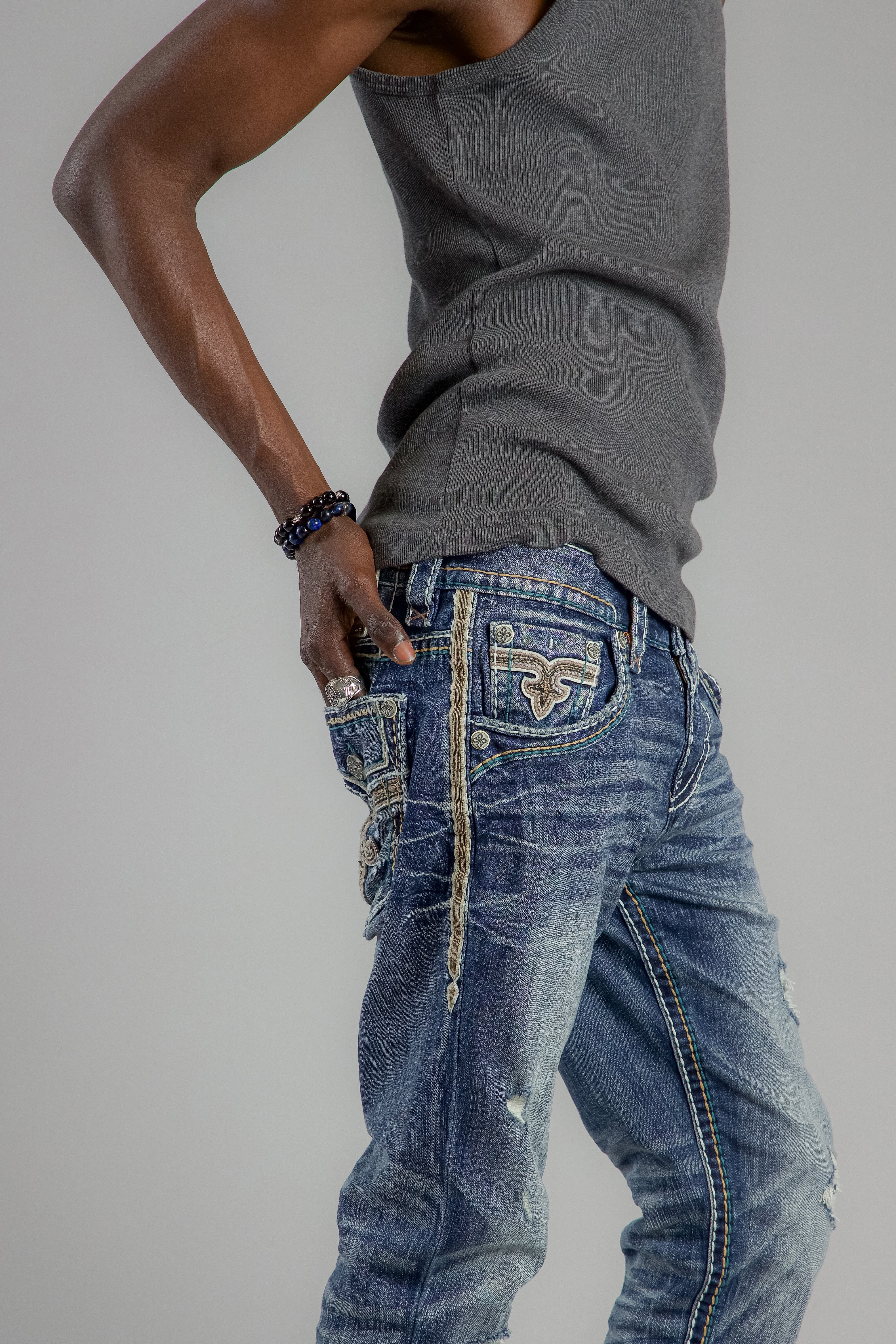 Brooks Alt Straight Jeans in Dark Blue - Image 5