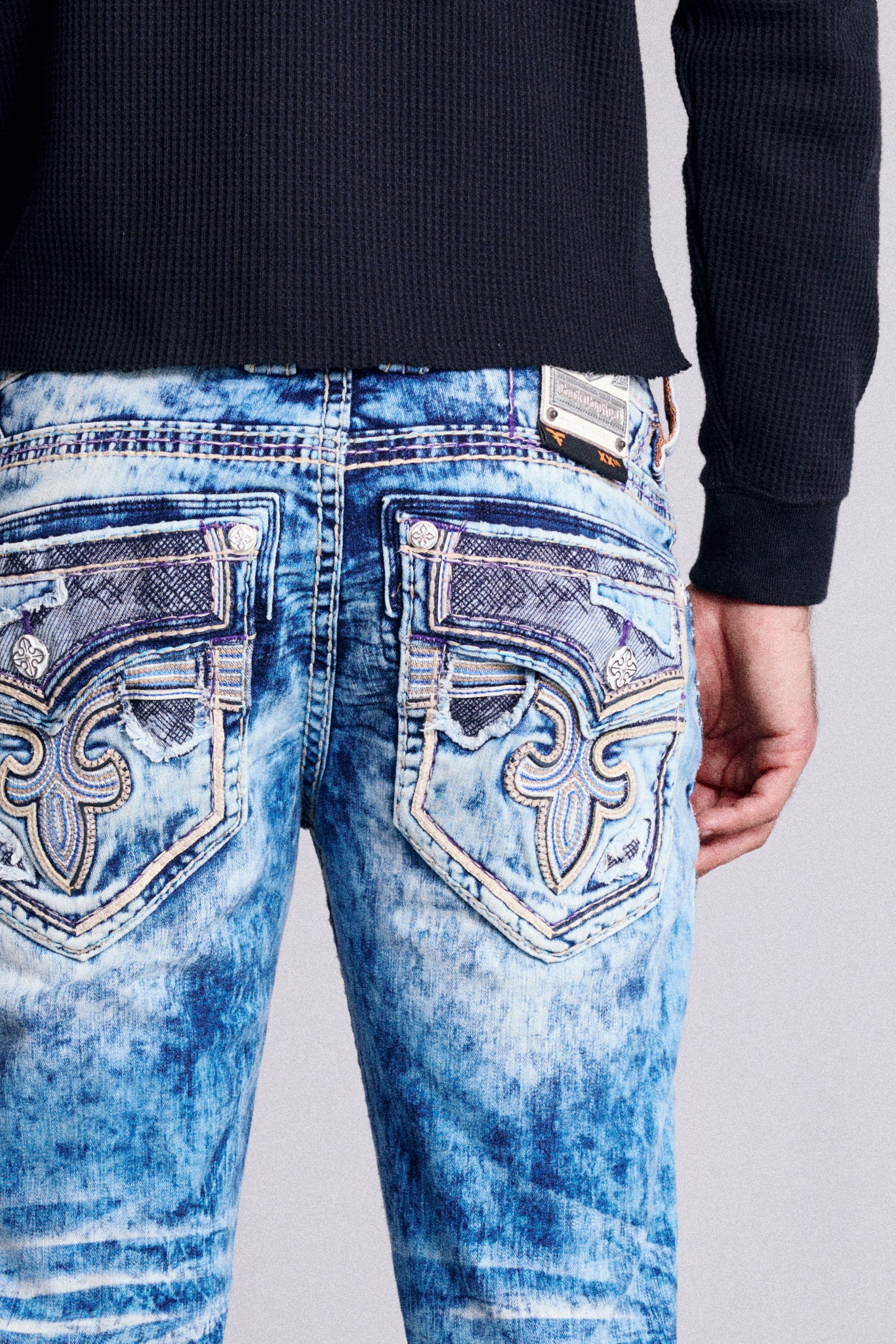 Cayden Alt Straight Jeans in Acid Blue - Image 4