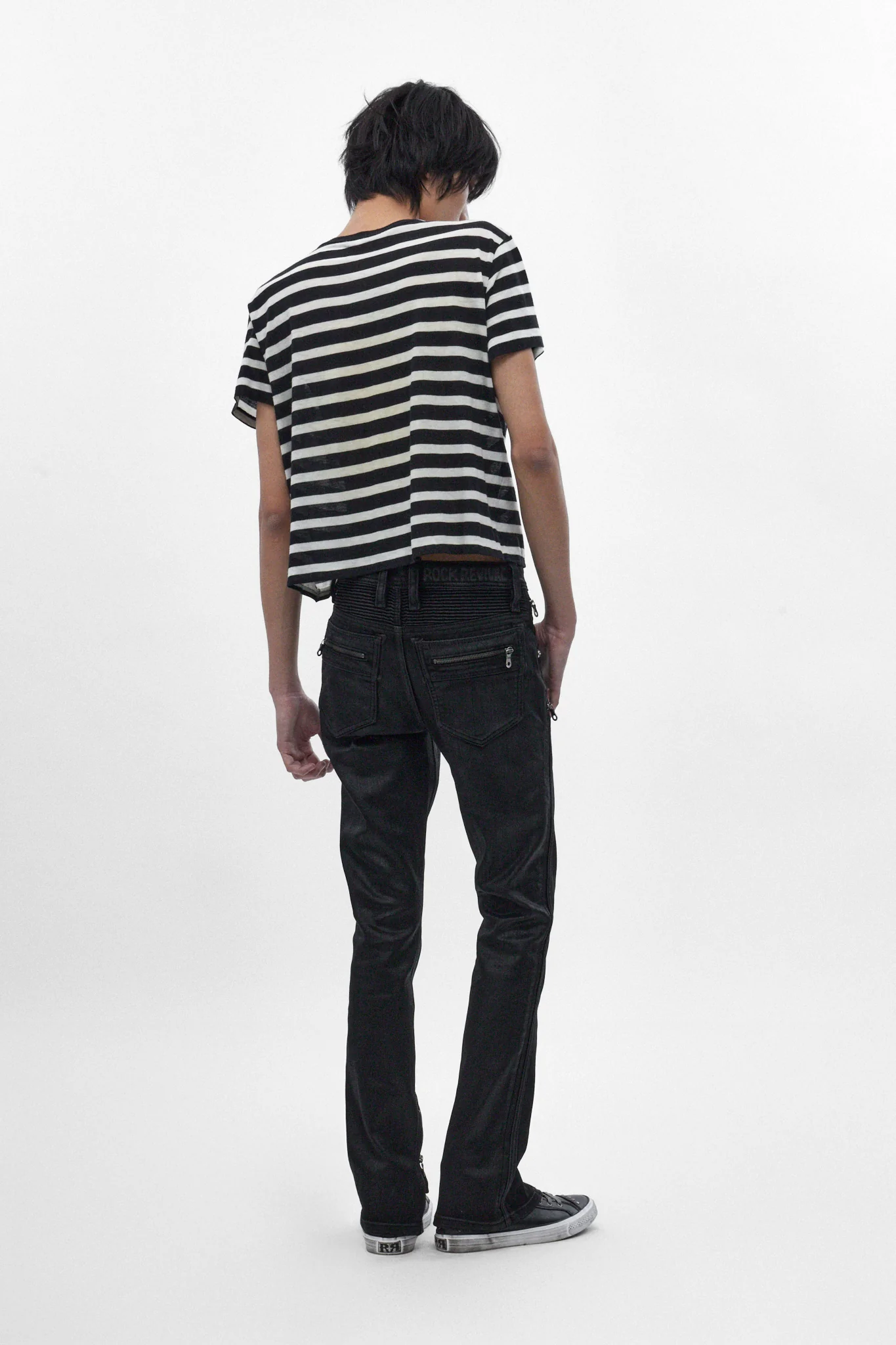 Charlie Slim Jeans in Black Coating on Black - Image 4