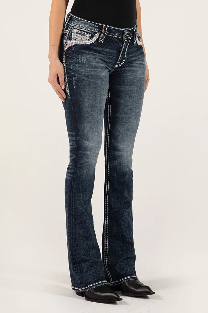 Cosima Bootcut Jeans in Dark Blue - Image 5